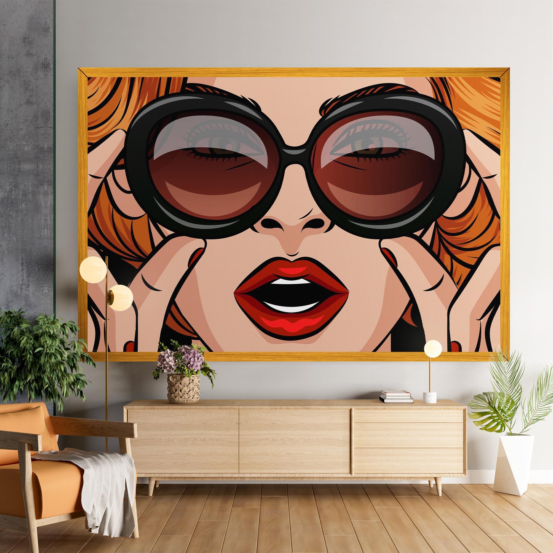 Tablou Canvas Pop Glasses Woman mockup 9