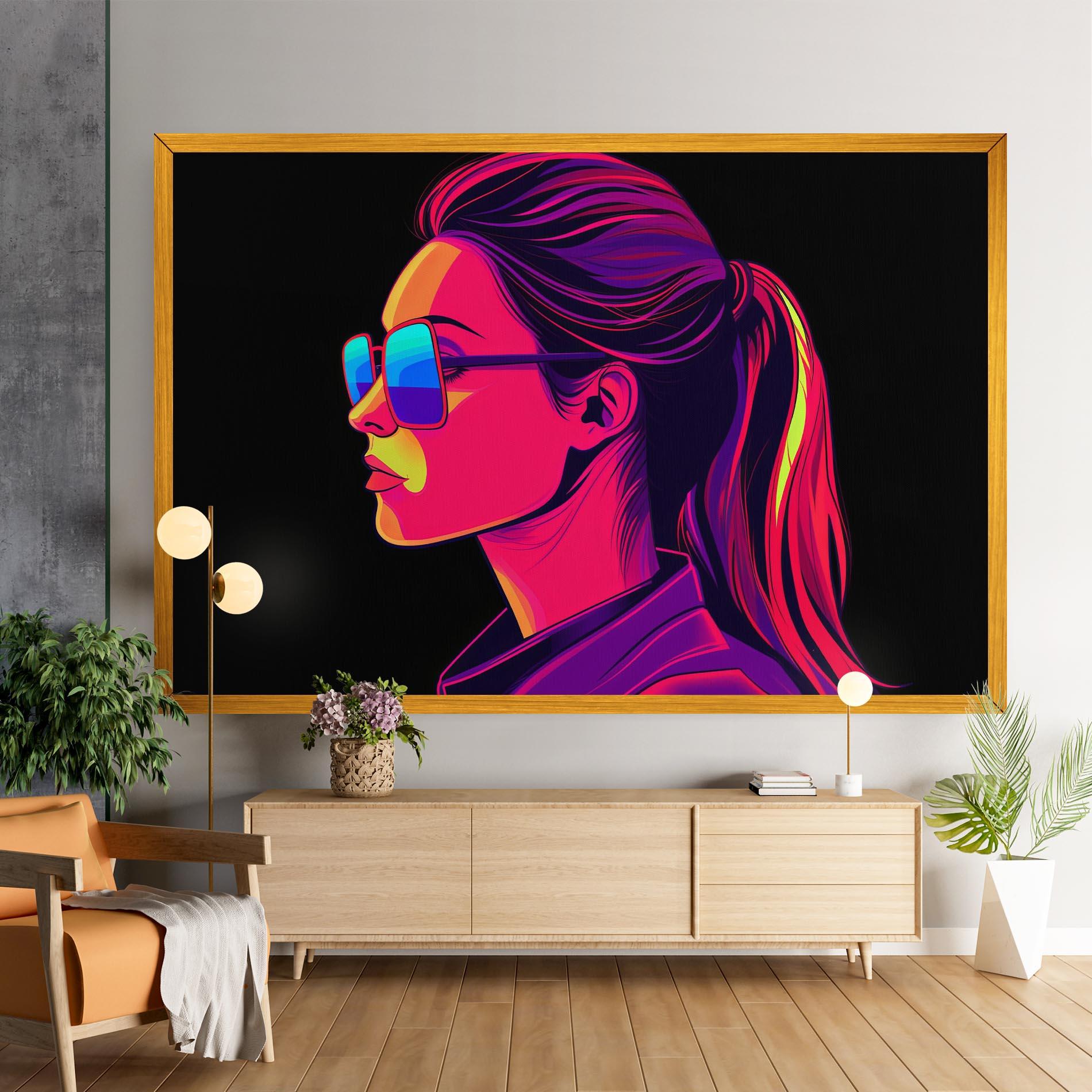 Tablou Canvas Purple Pop Hair mockup 9