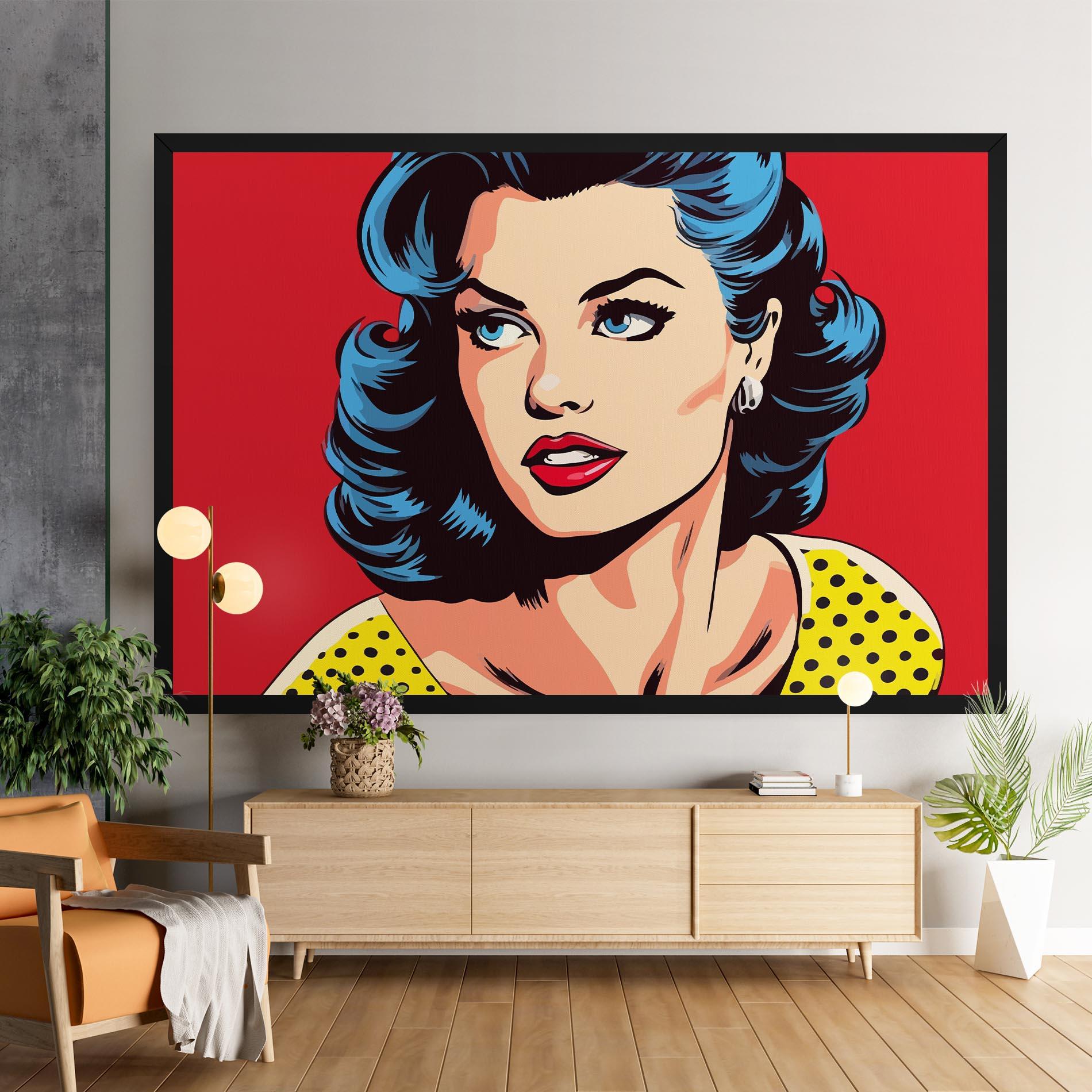 Tablou Canvas Blue Pop Eyes mockup 9