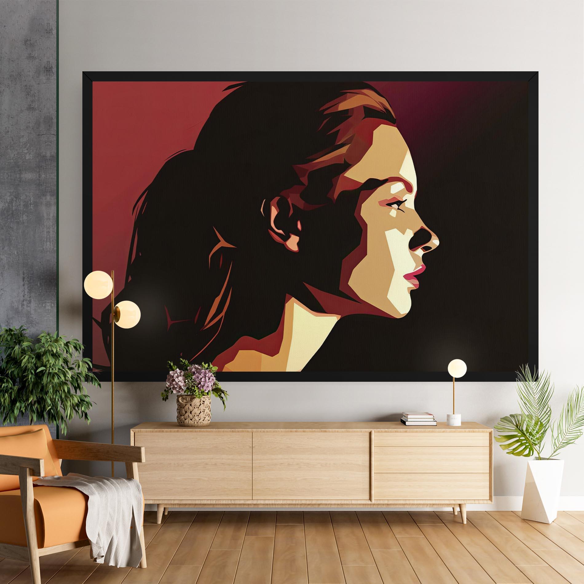 Tablou Canvas Cream Red Pop Art mockup 9