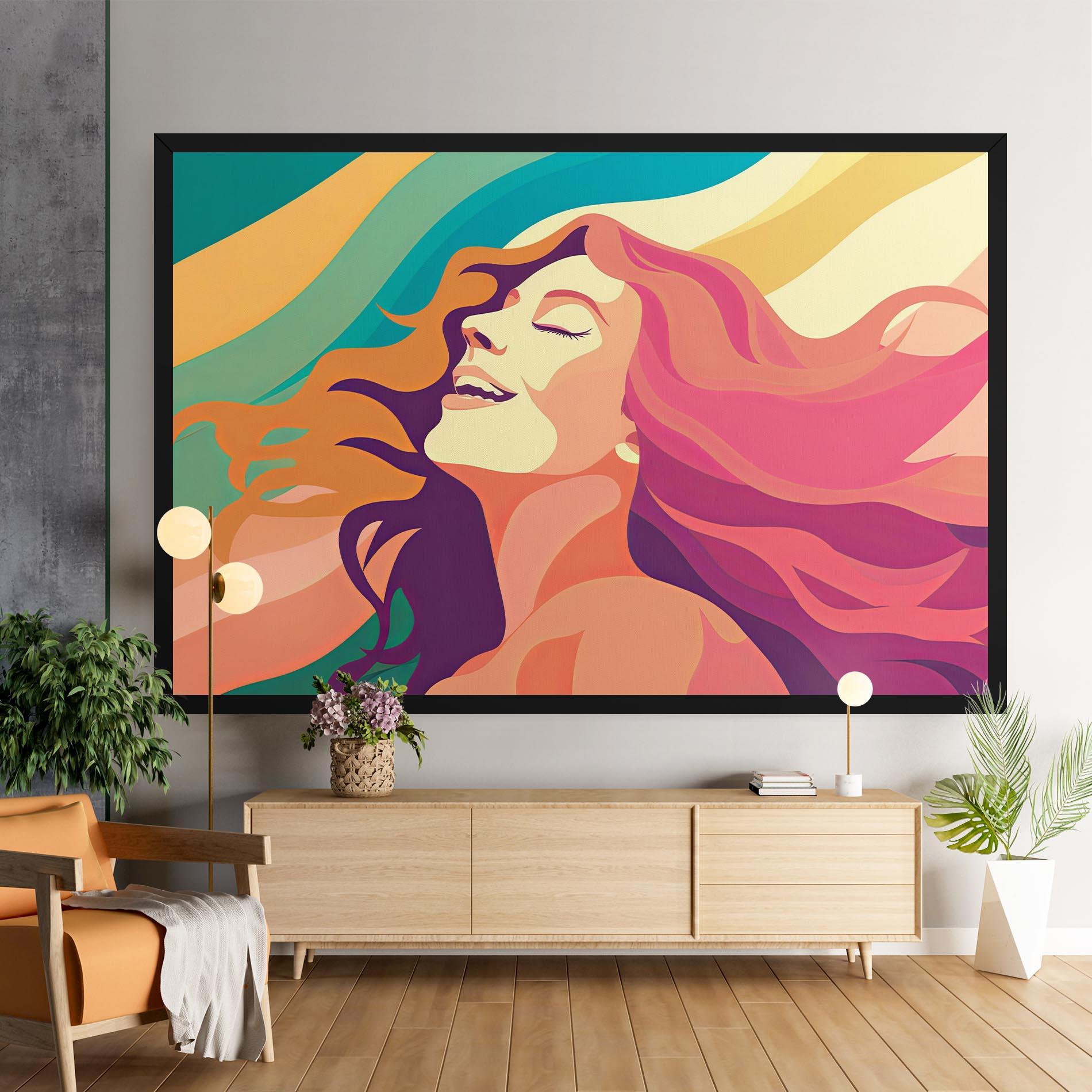 Tablou Canvas Pink Pop Hair mockup 9