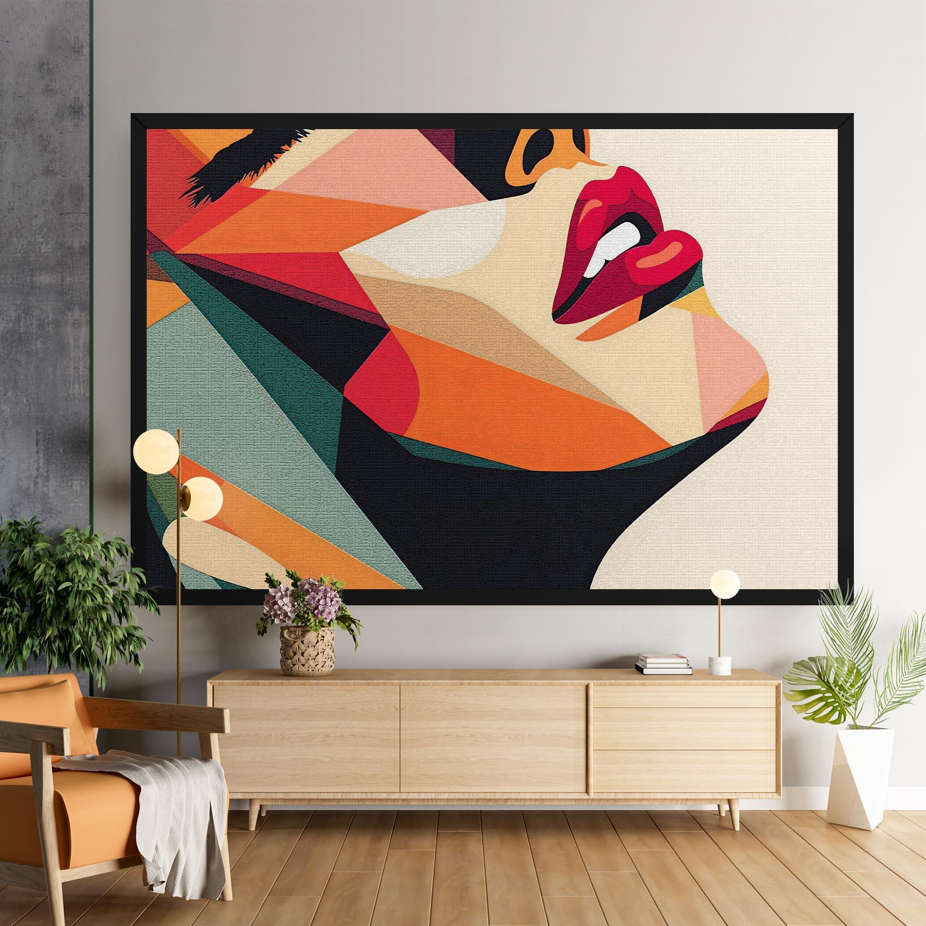 Tablou Canvas Pop Art Lips mockup 9