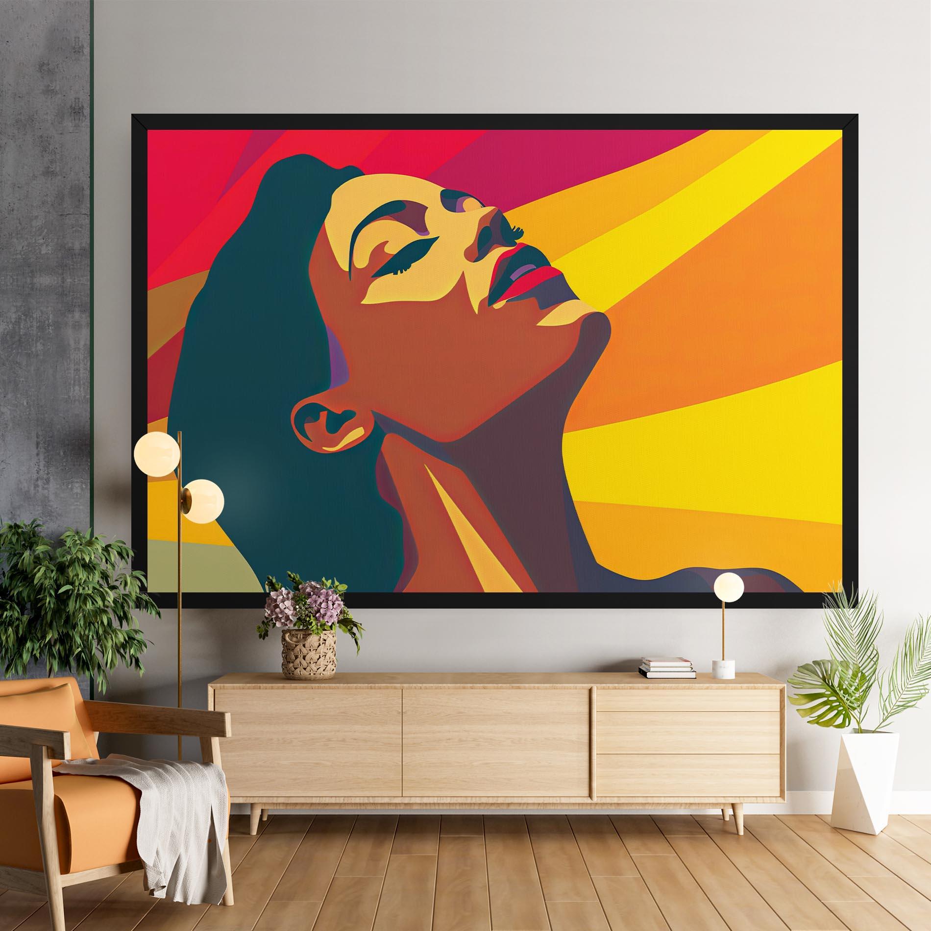 Tablou Canvas Pop Female Color mockup 9