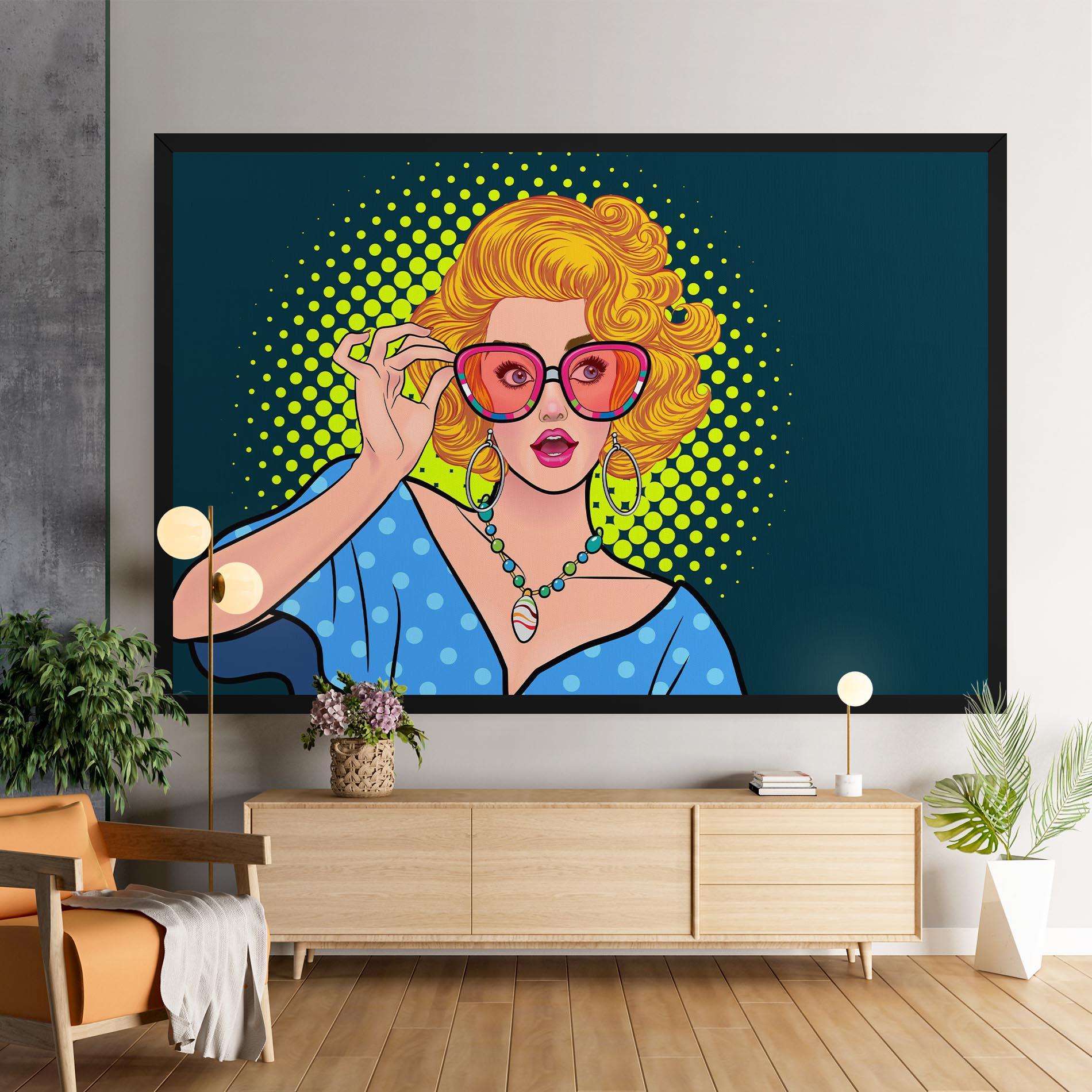 Tablou Canvas Pop Glasses Lady mockup 9
