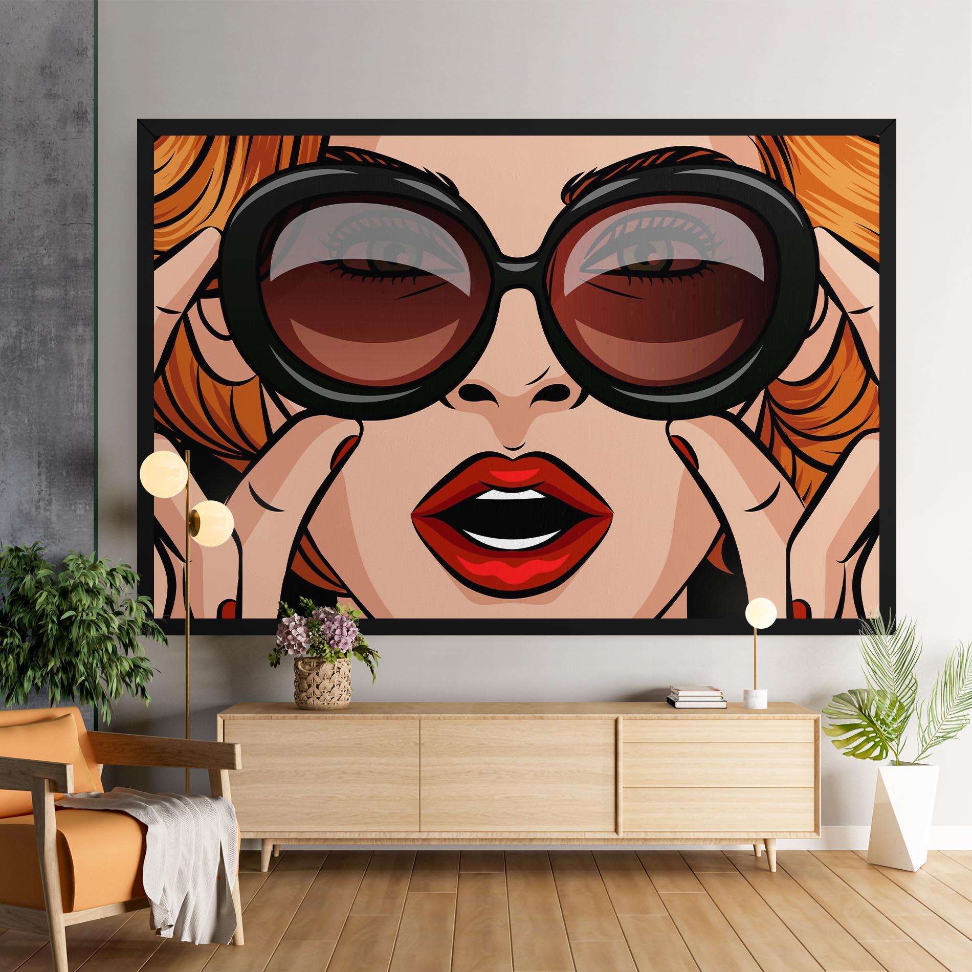 Tablou Canvas Pop Glasses Woman mockup 9