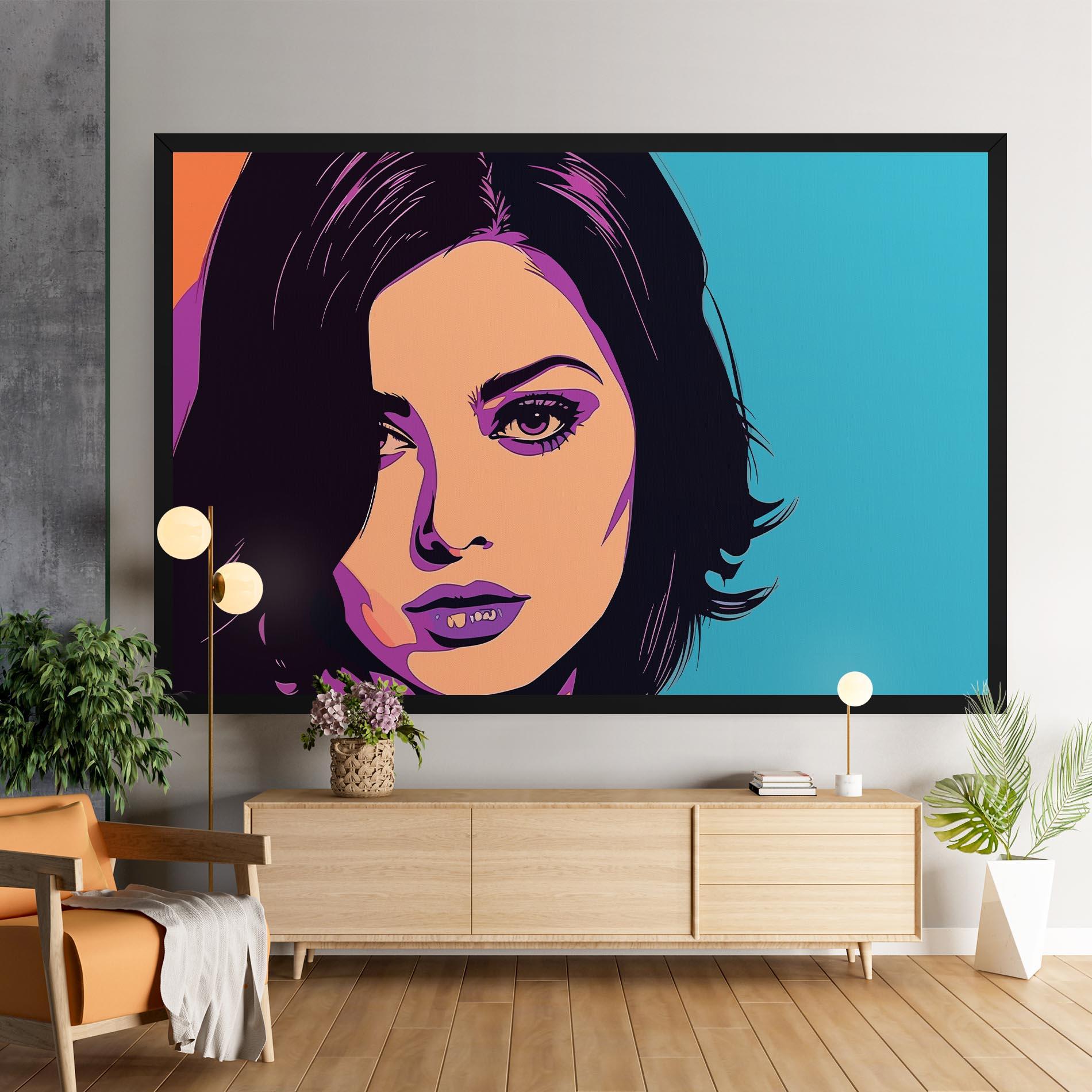 Tablou Canvas Pop Purple Woman mockup 9