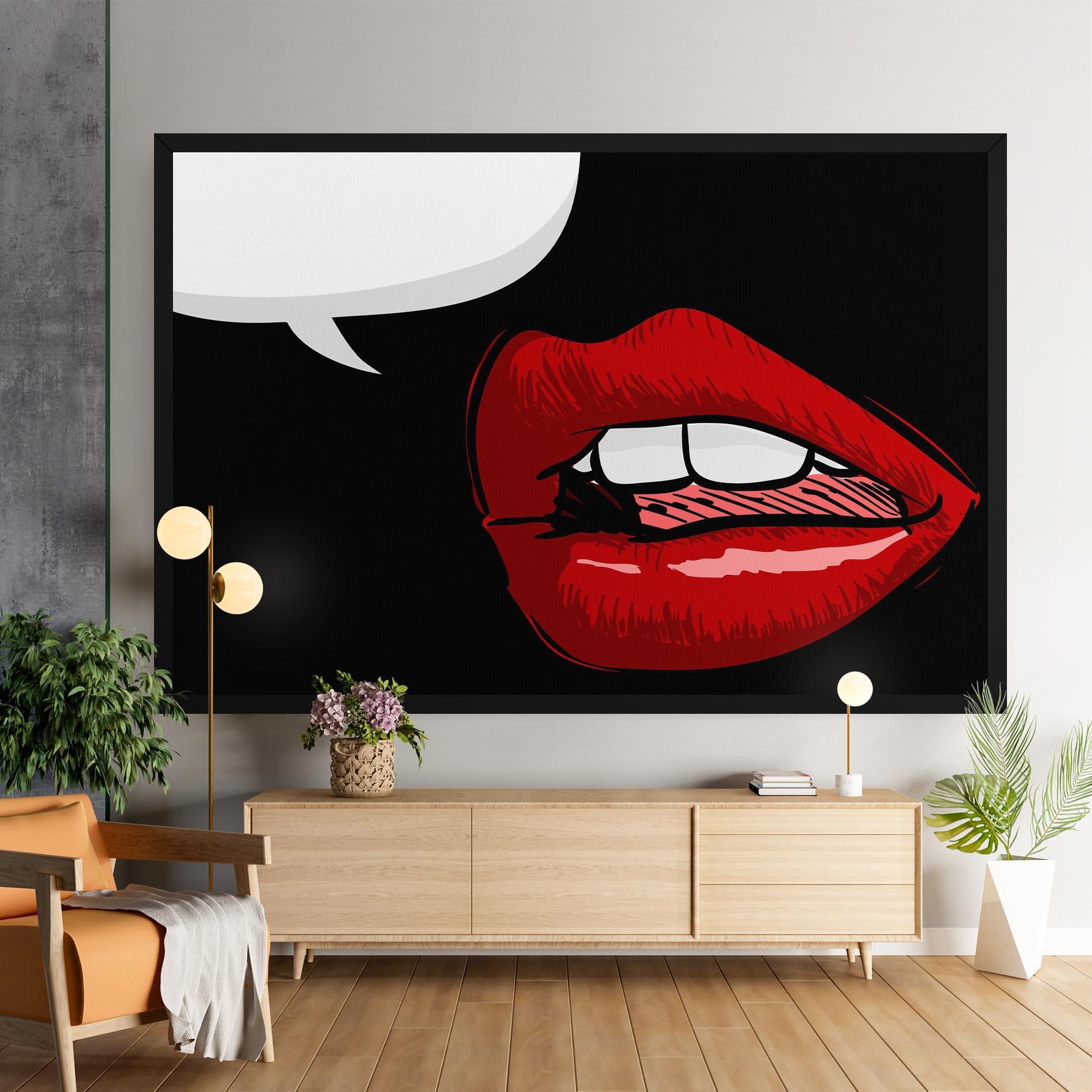 Tablou Canvas Pop Red Lips mockup 9