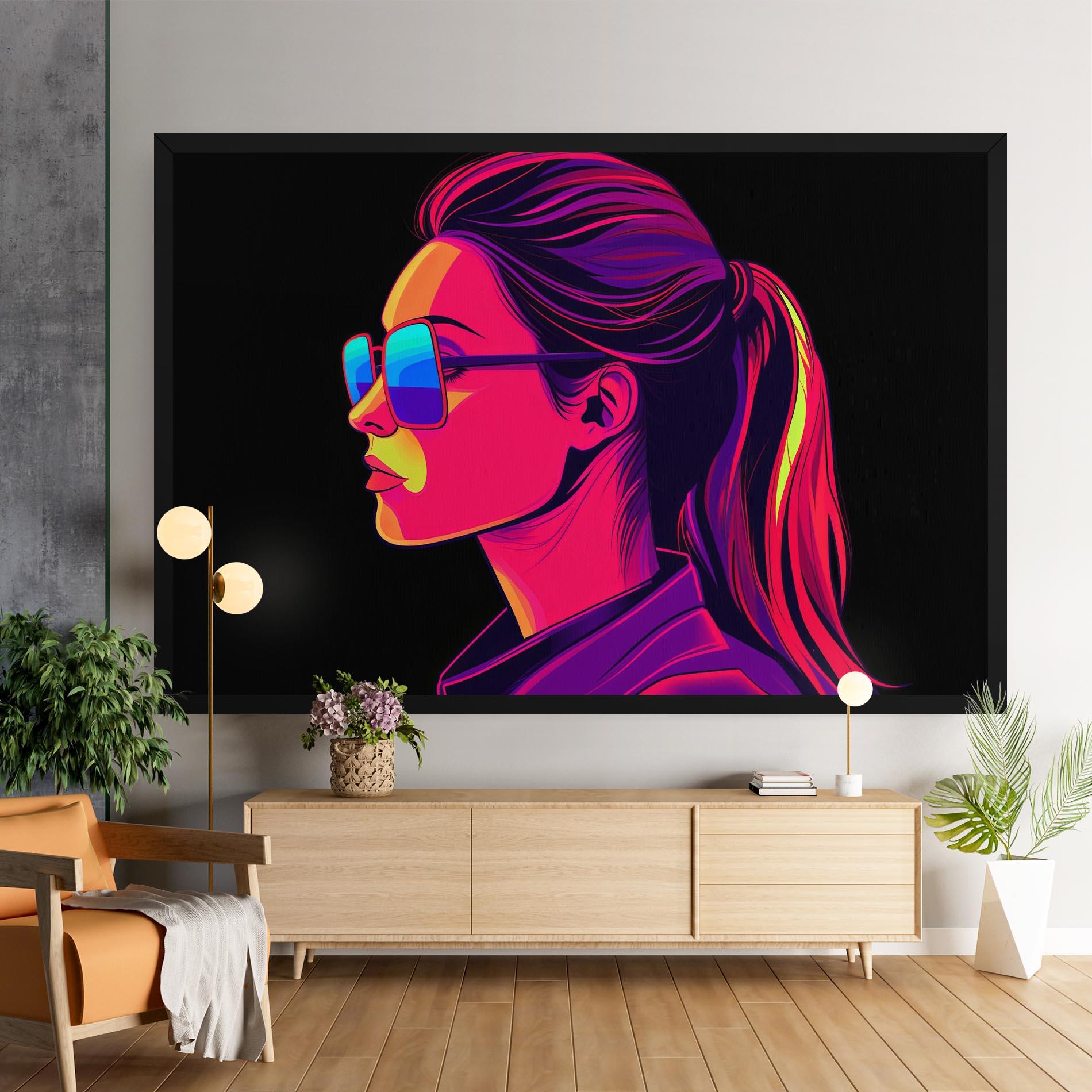 Tablou Canvas Purple Pop Hair mockup 9