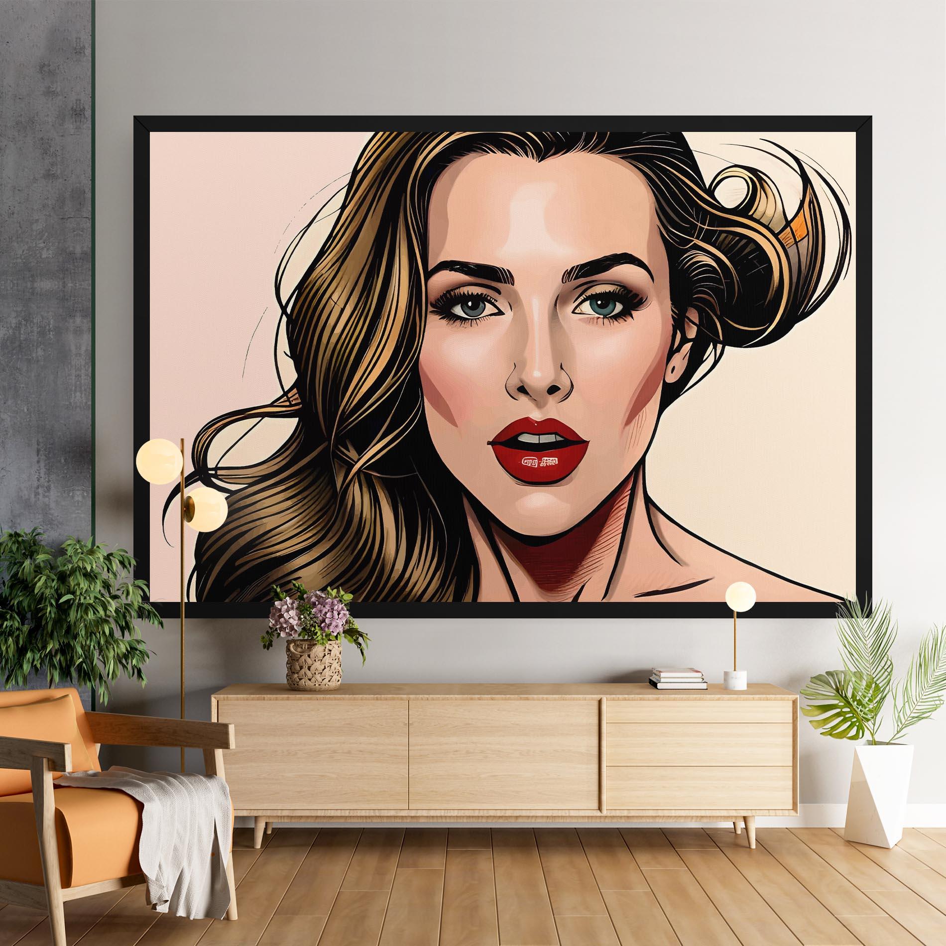 Tablou Canvas Red Pop Lips mockup 9