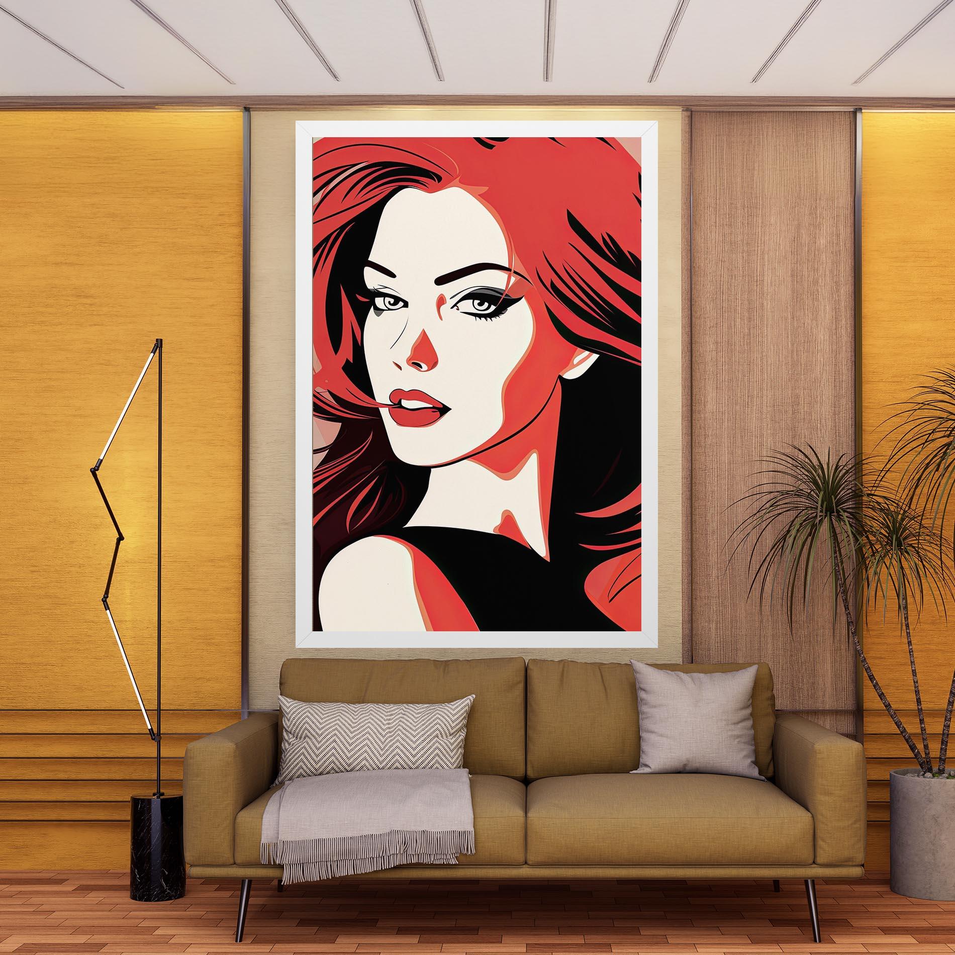 Tablou Canvas Red Hair Pop Art mockup 9
