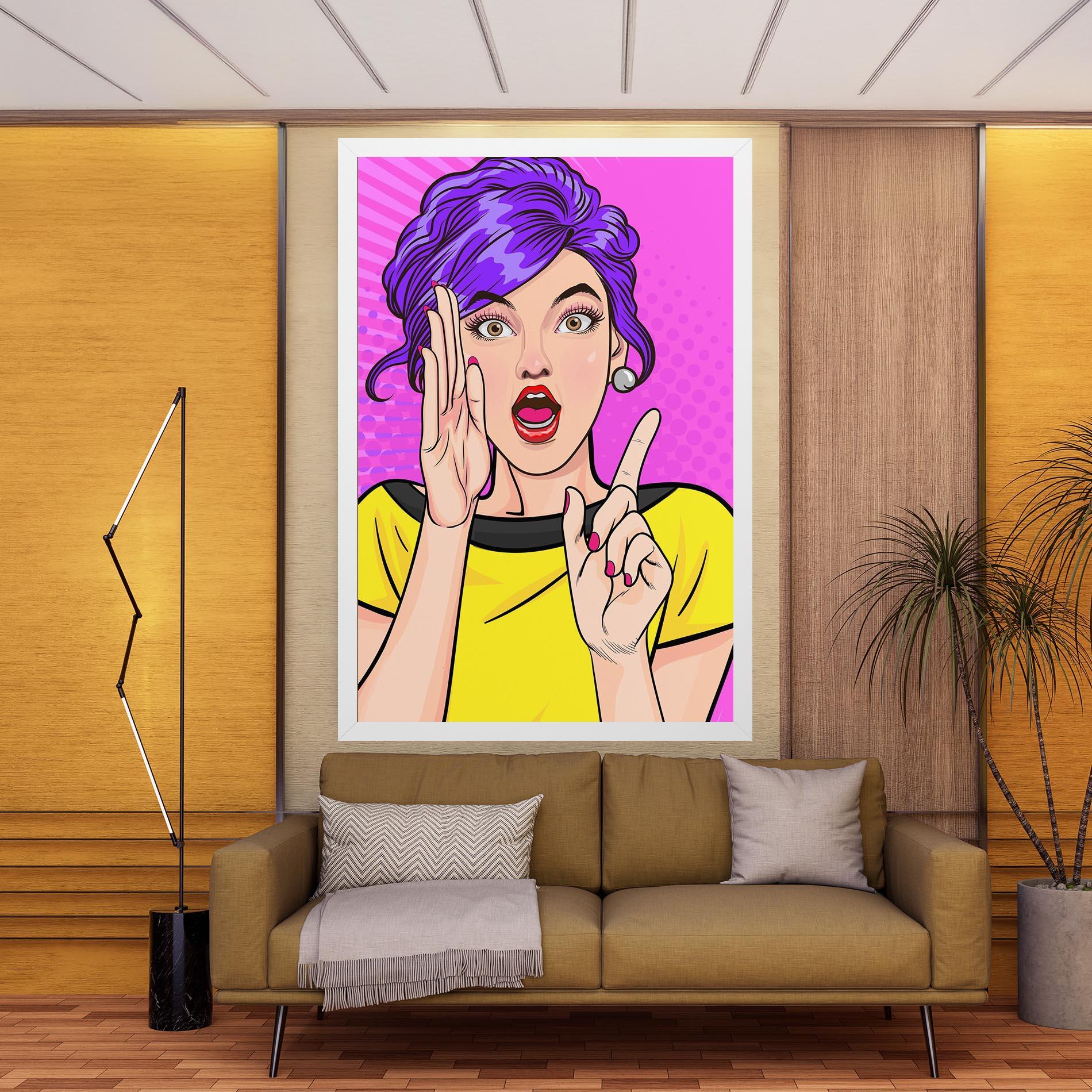 Tablou Canvas Surprised Pop Woman mockup 9