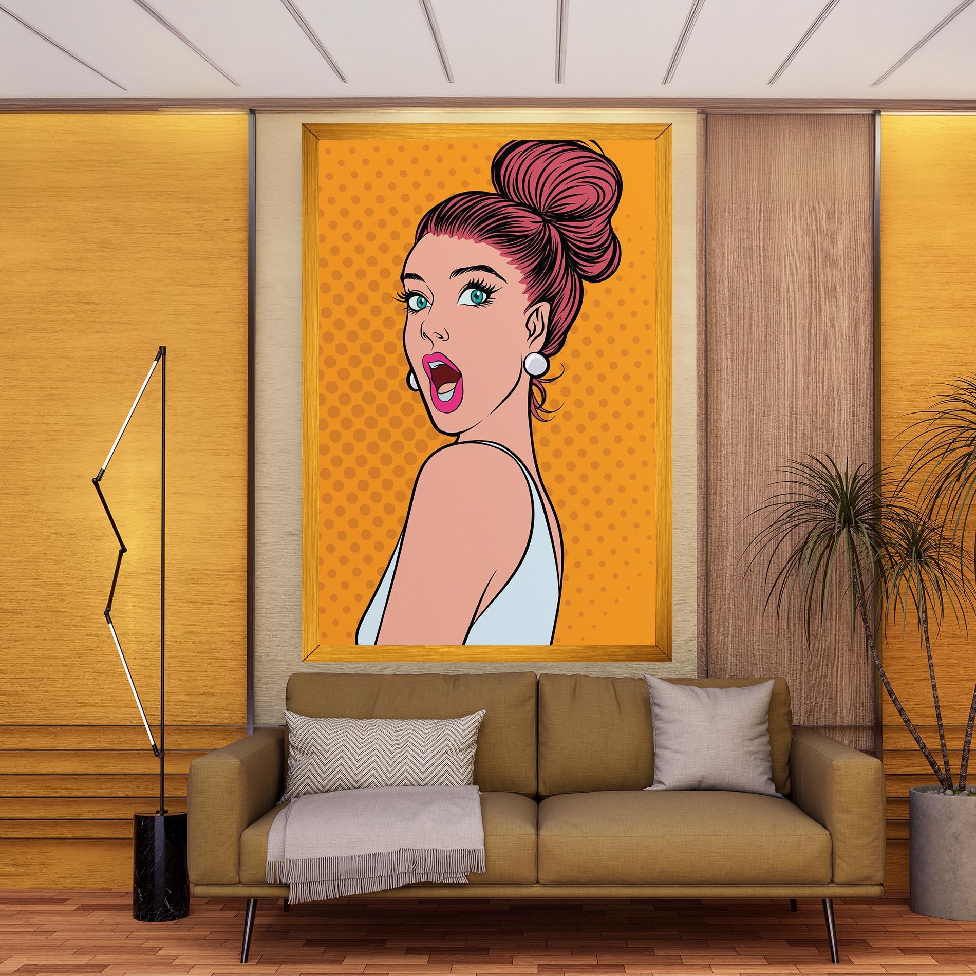 Tablou Canvas Pop Comic Lady mockup 9