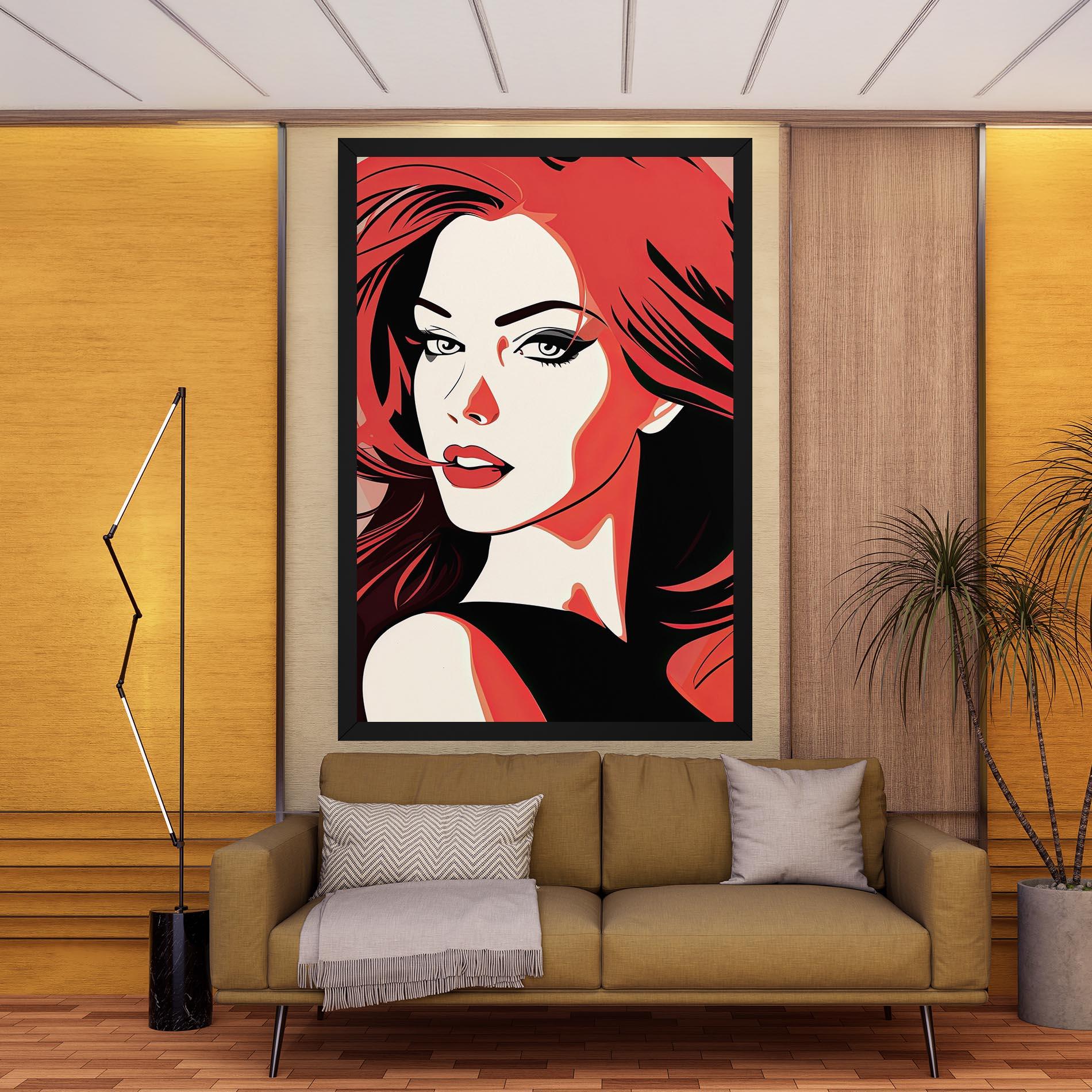 Tablou Canvas Red Hair Pop Art mockup 9