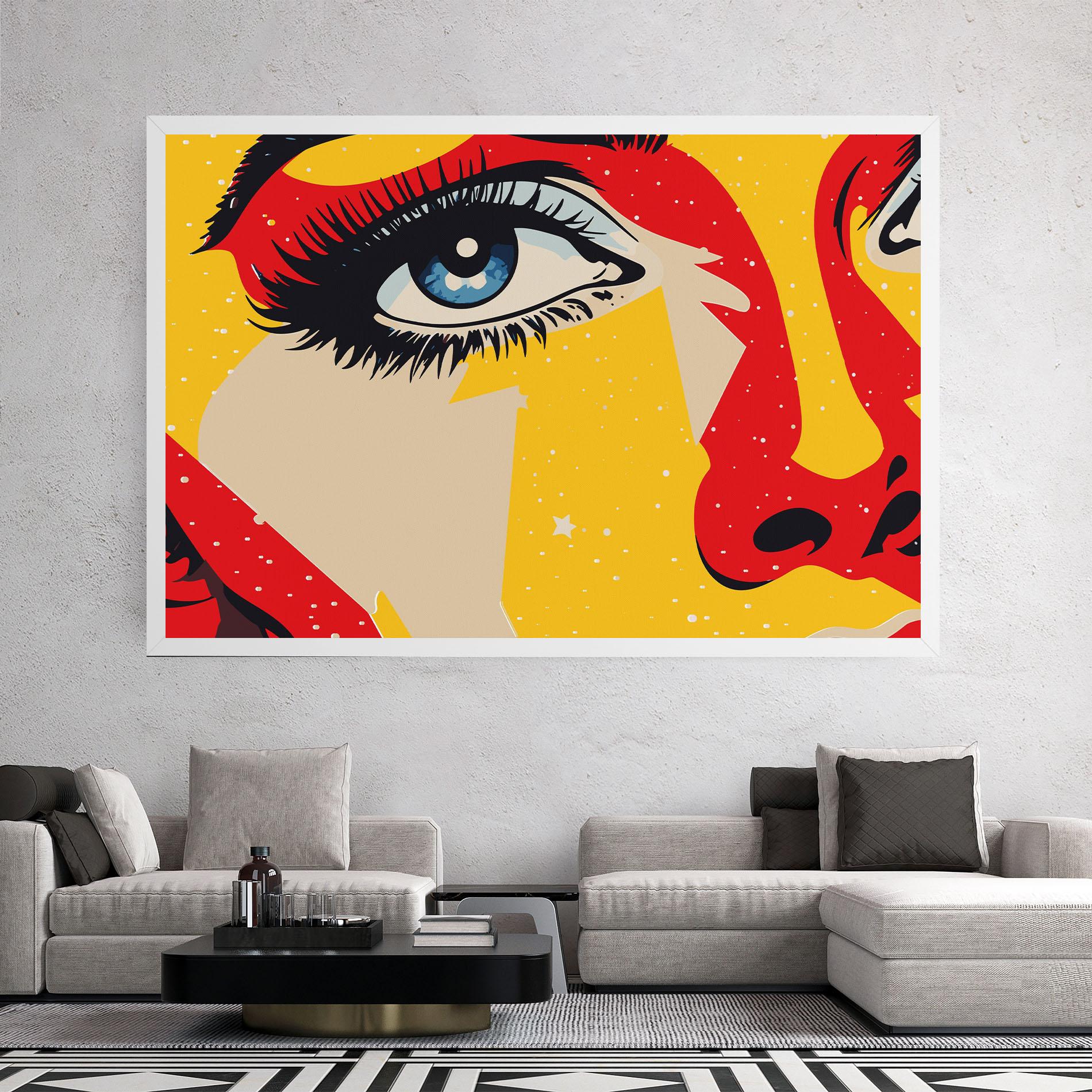 Tablou Canvas Blue Pop Eye mockup 2