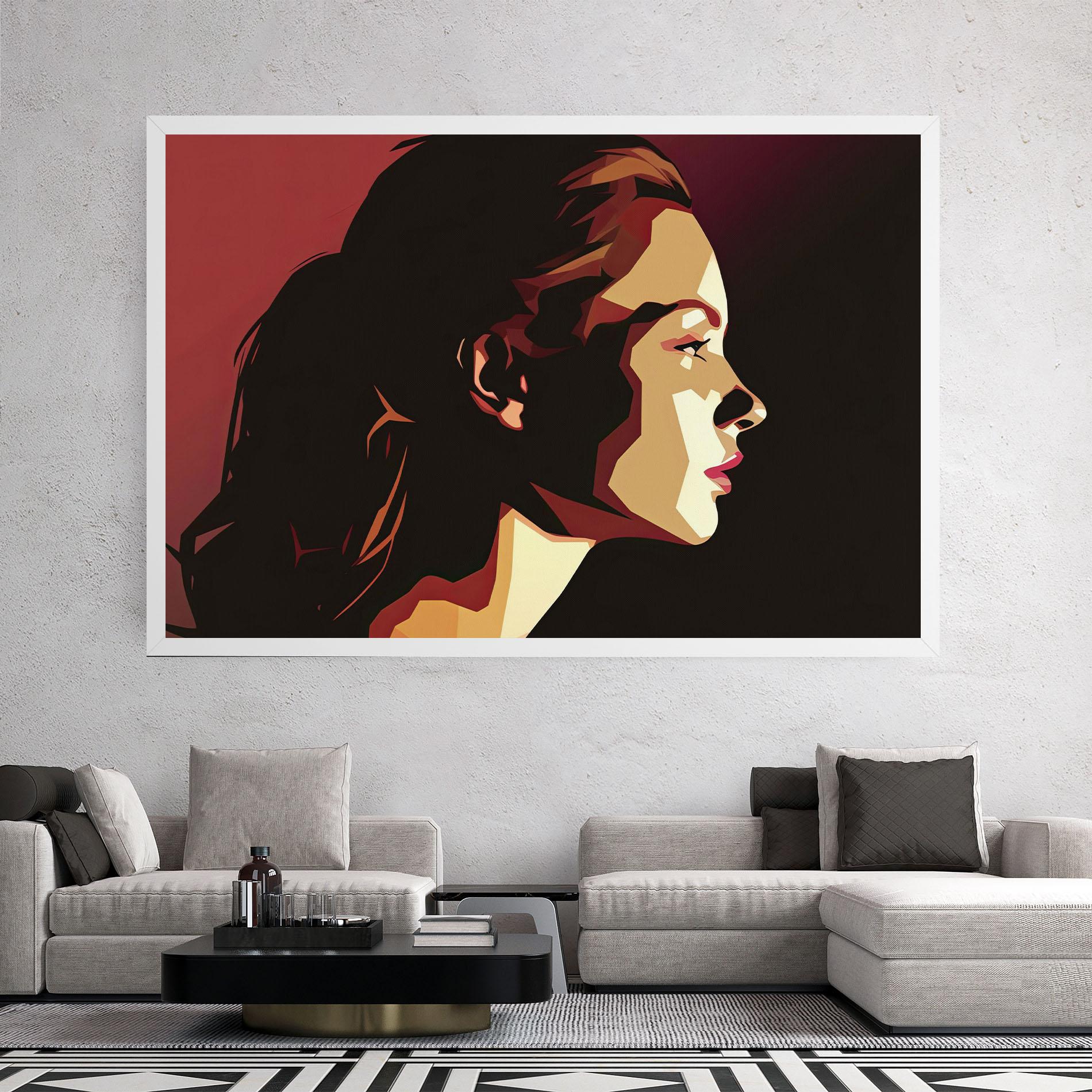 Tablou Canvas Cream Red Pop Art mockup 2