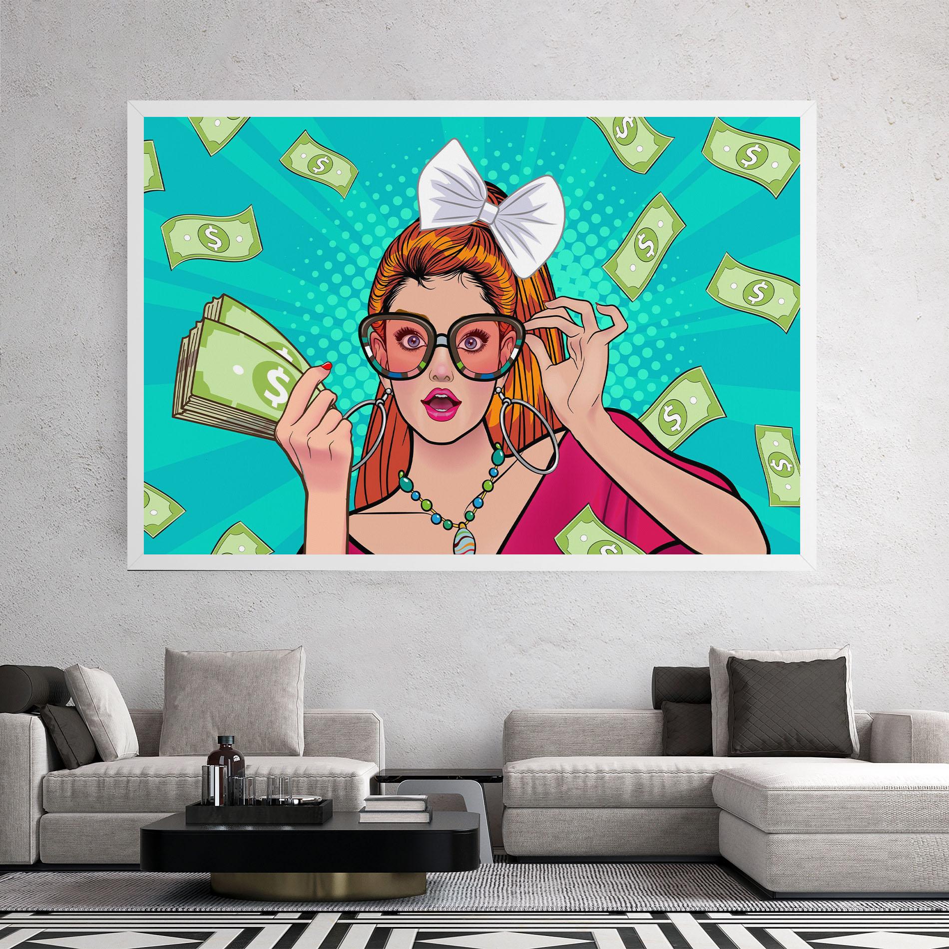 Tablou Canvas Money Pop Art mockup 2
