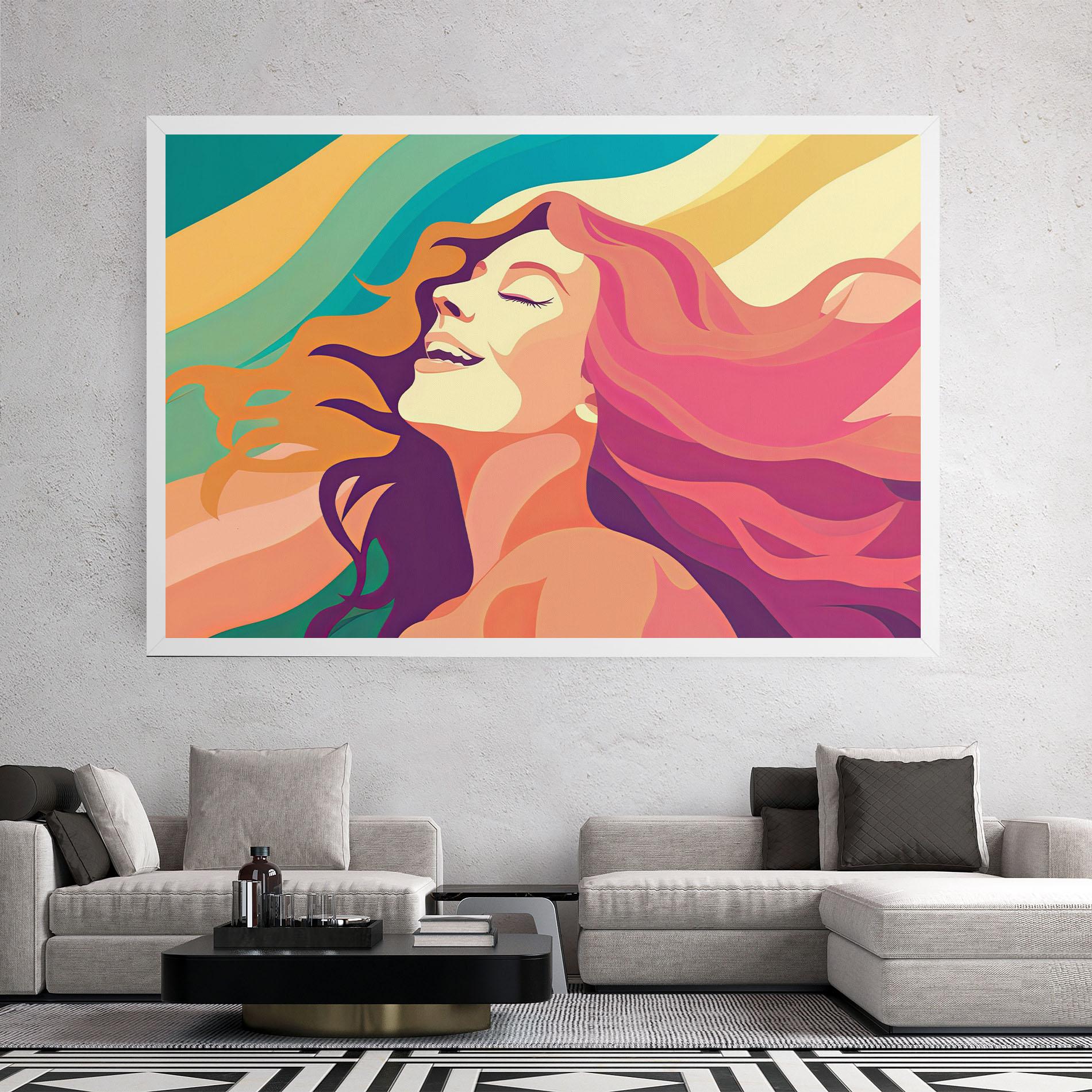 Tablou Canvas Pink Pop Hair mockup 2