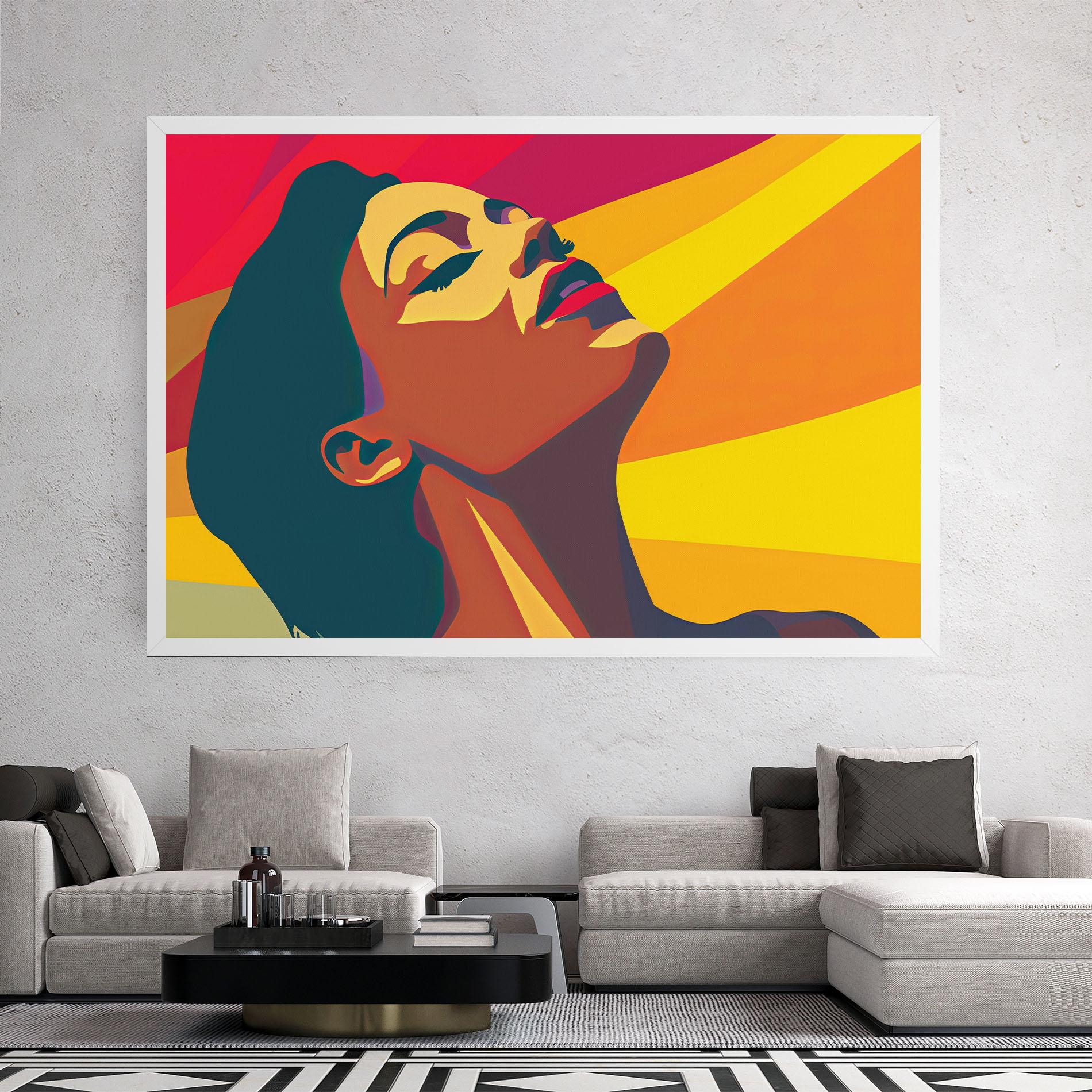 Tablou Canvas Pop Female Color mockup 2