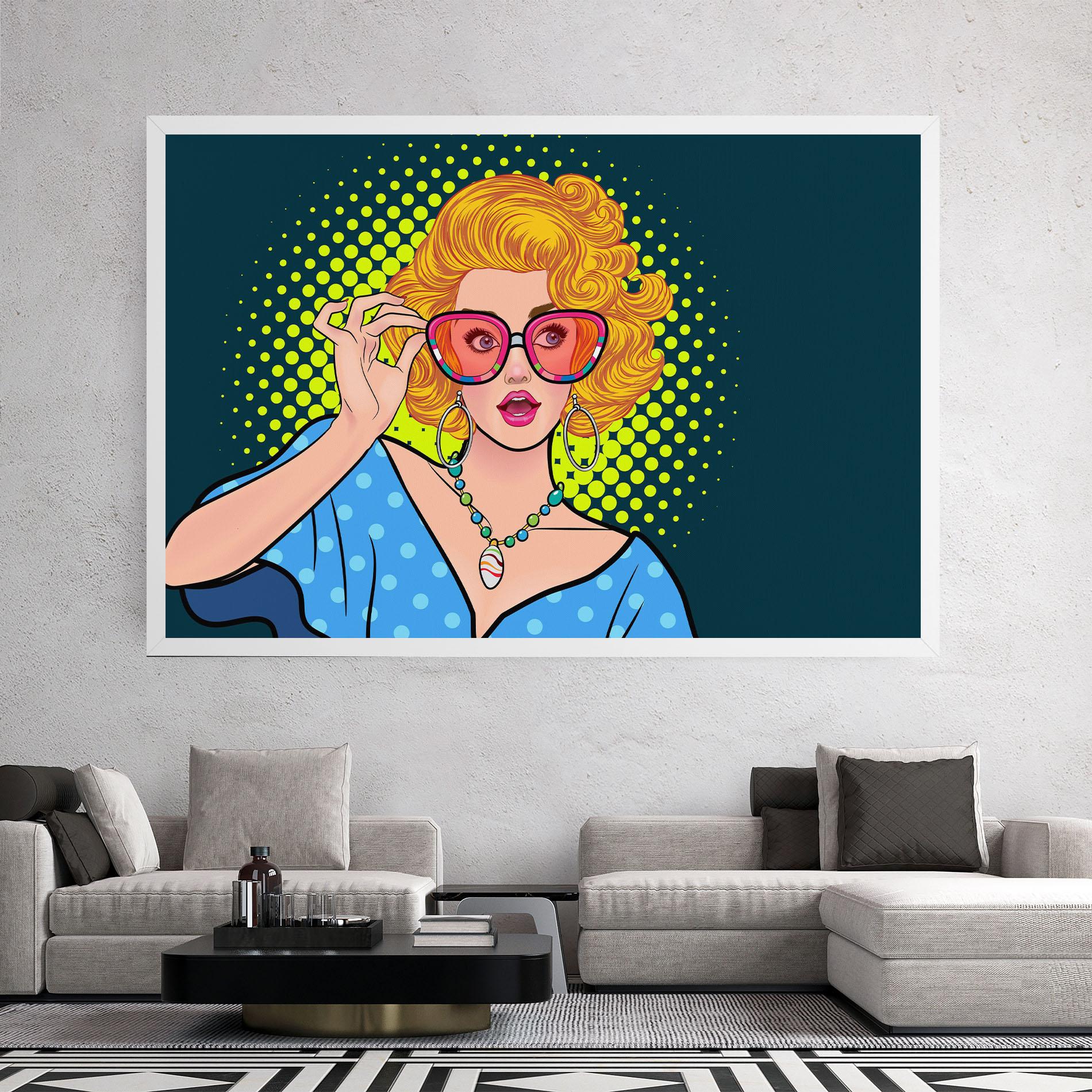 Tablou Canvas Pop Glasses Lady mockup 2
