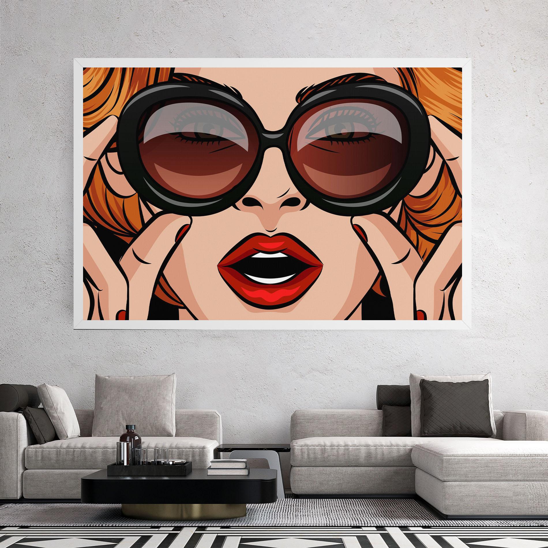 Tablou Canvas Pop Glasses Woman mockup 2