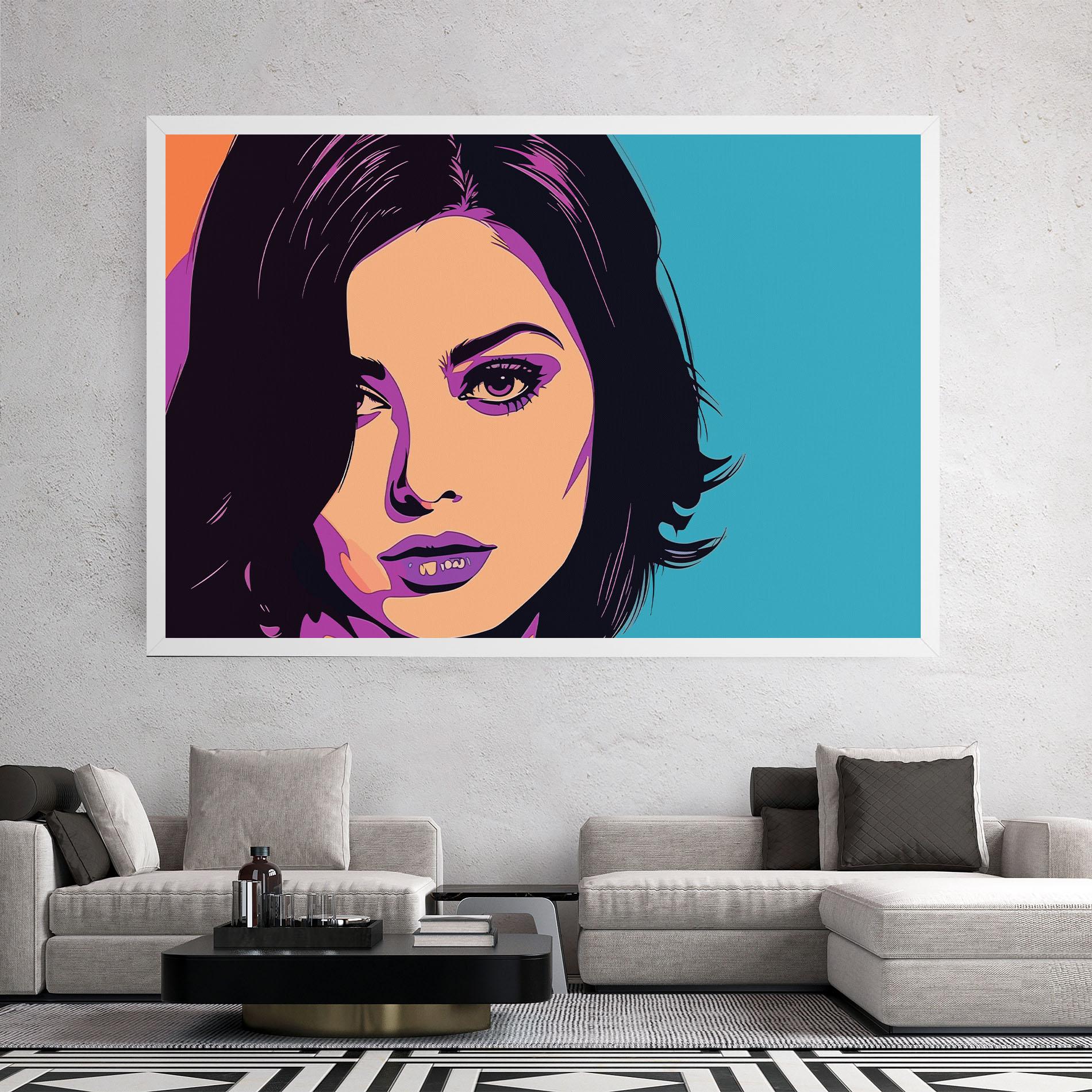 Tablou Canvas Pop Purple Woman mockup 2