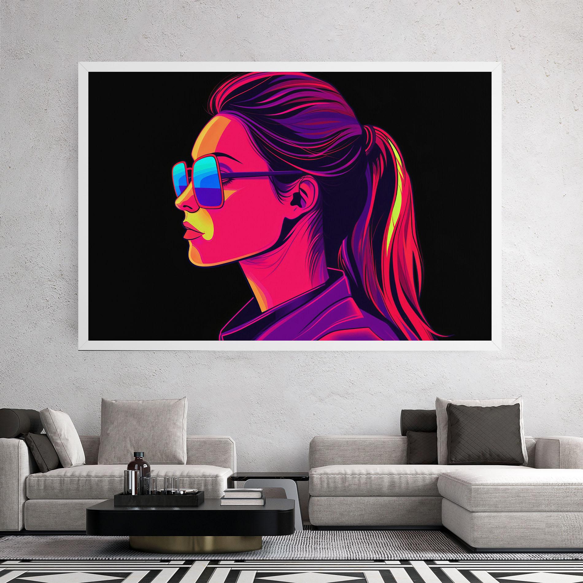 Tablou Canvas Purple Pop Hair mockup 2