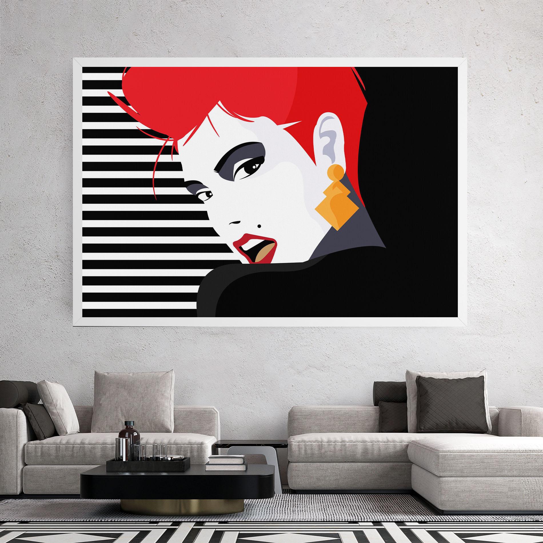 Tablou Canvas Red Pop Hair mockup 2