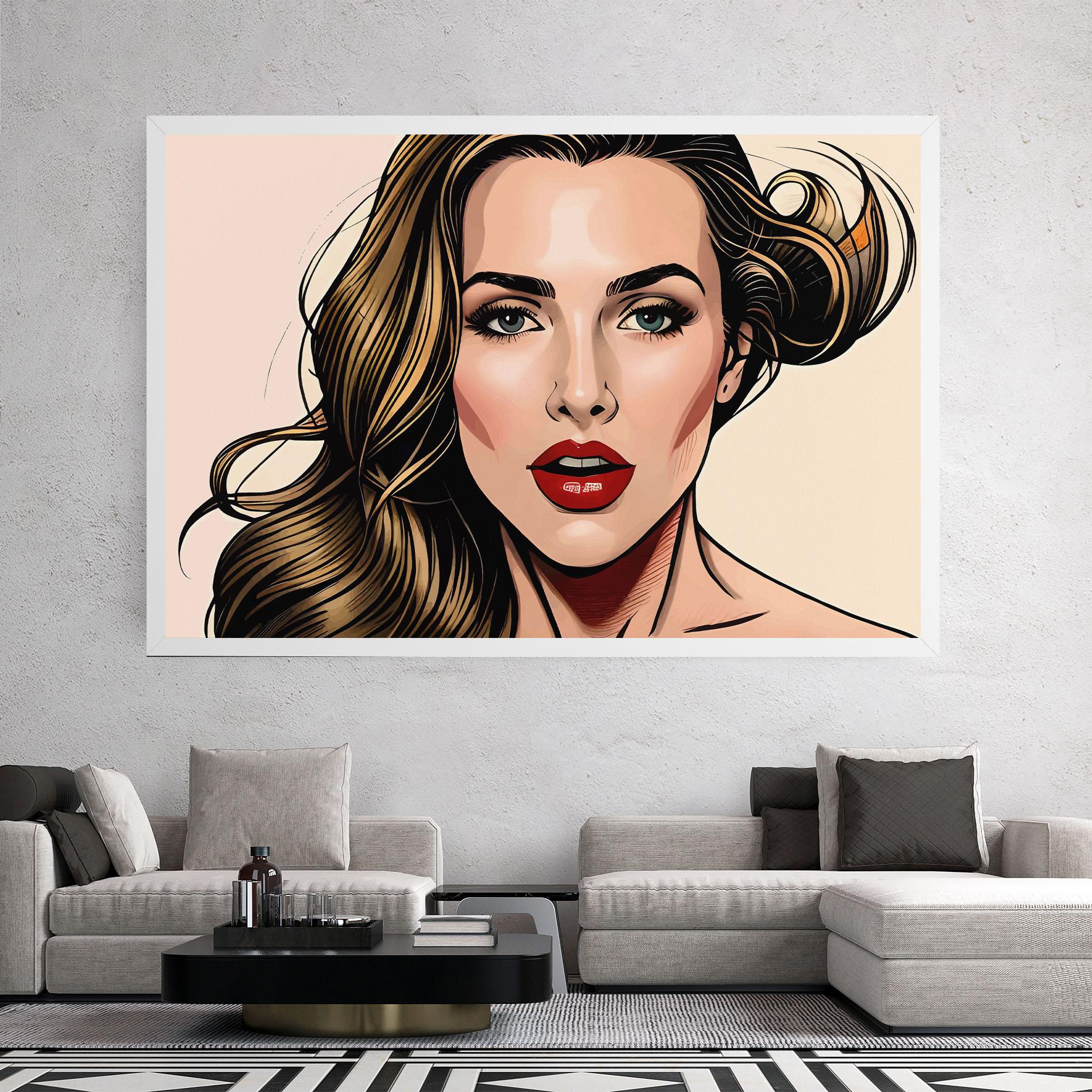 Tablou Canvas Red Pop Lips mockup 2