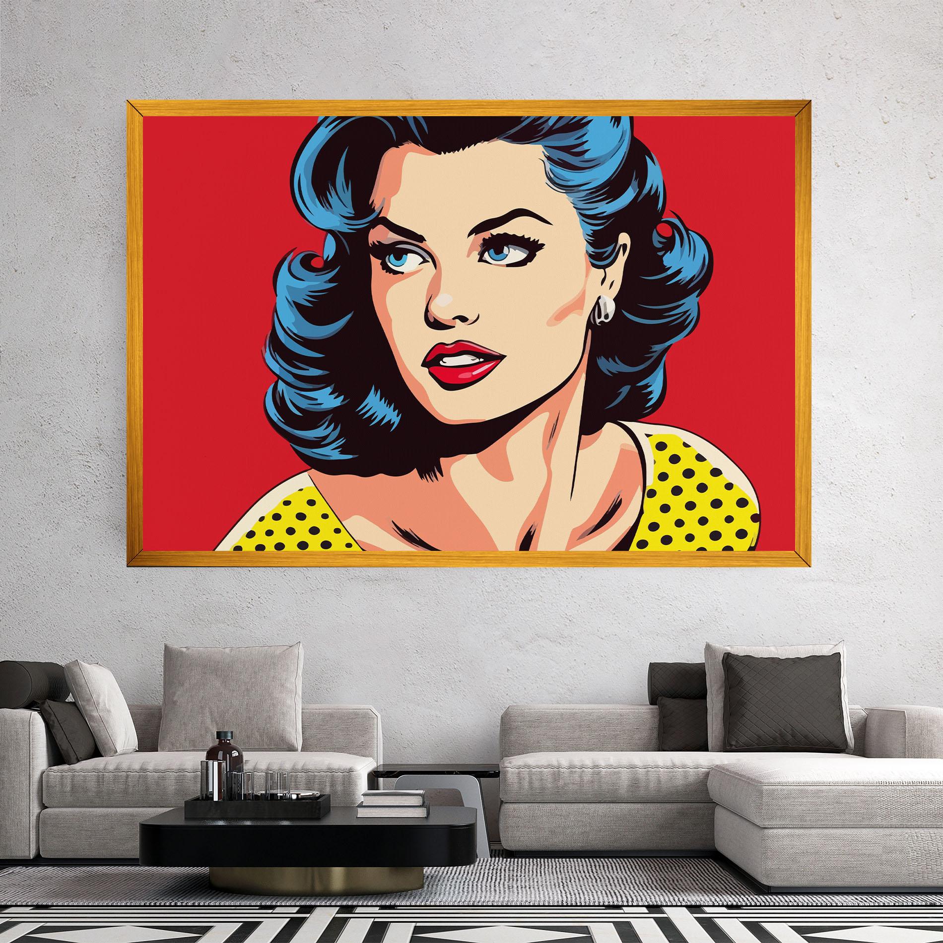 Tablou Canvas Blue Pop Eyes mockup 2