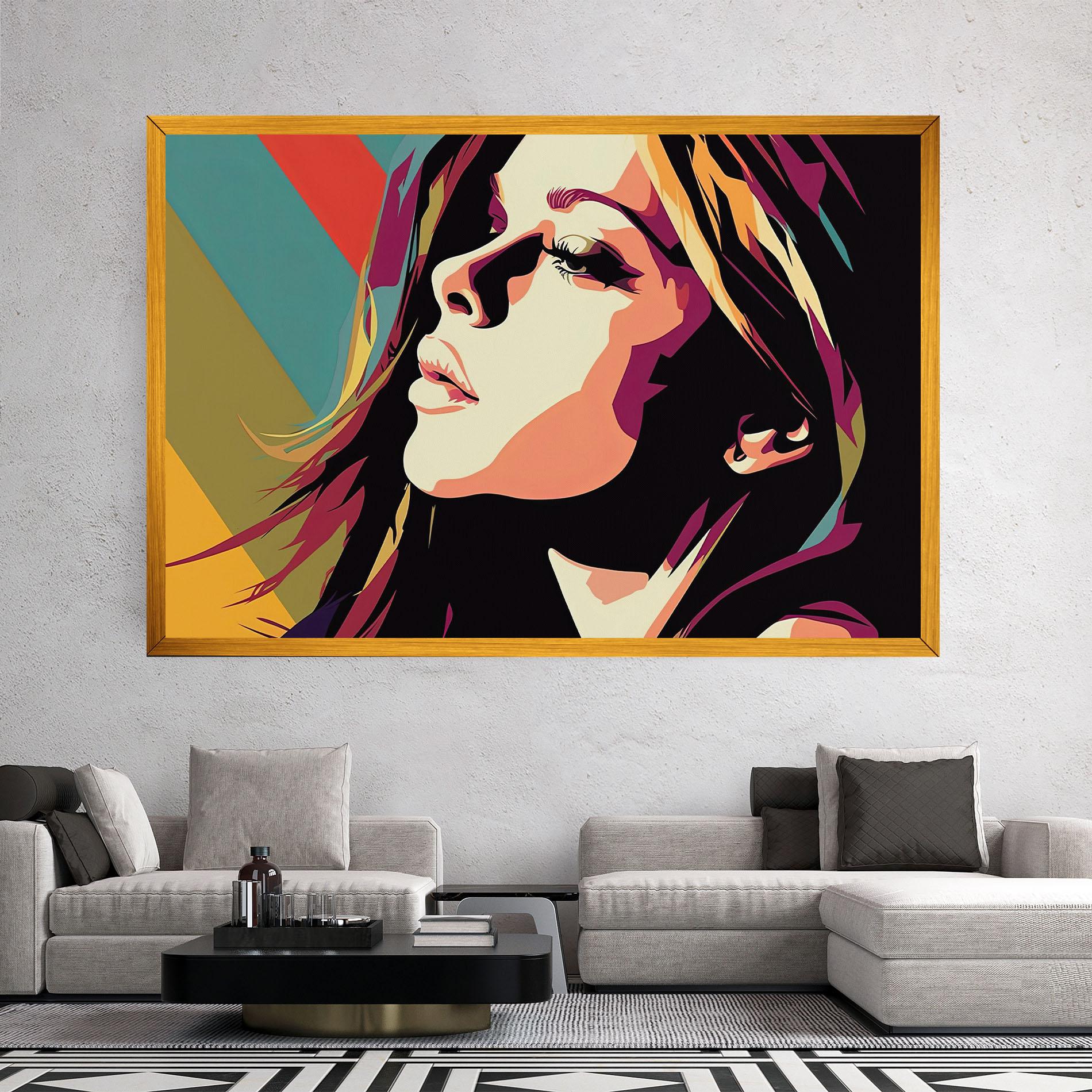 Tablou Canvas Cream Pop Art mockup 2