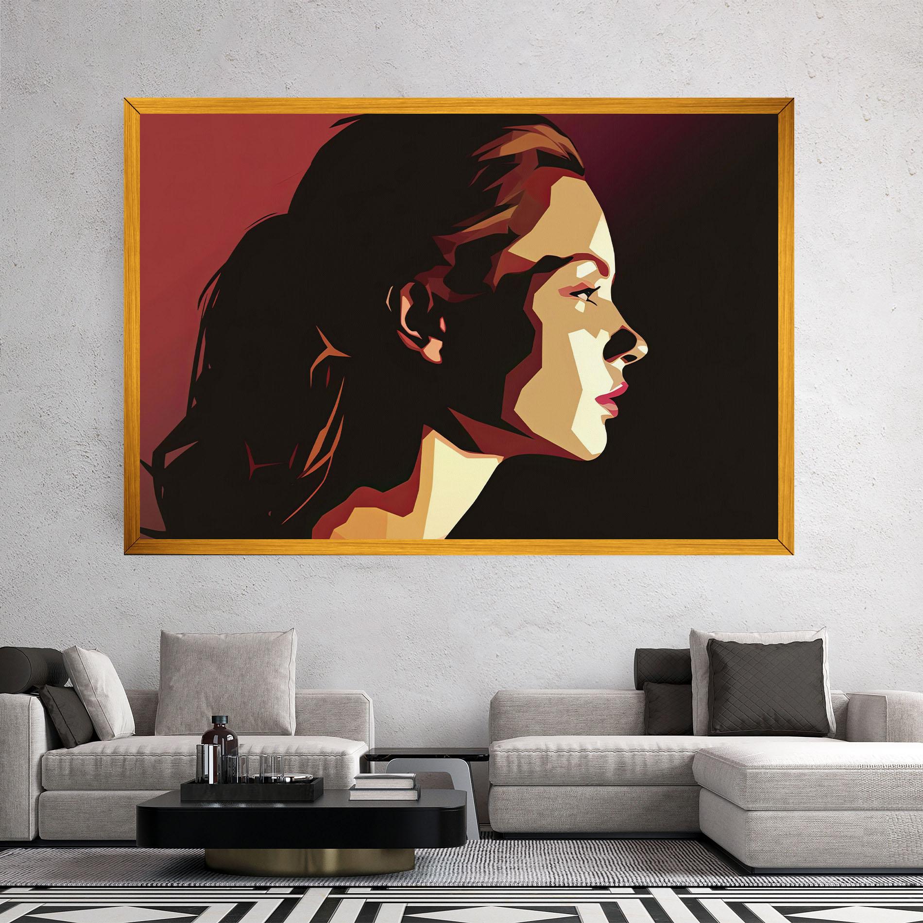 Tablou Canvas Cream Red Pop Art mockup 2