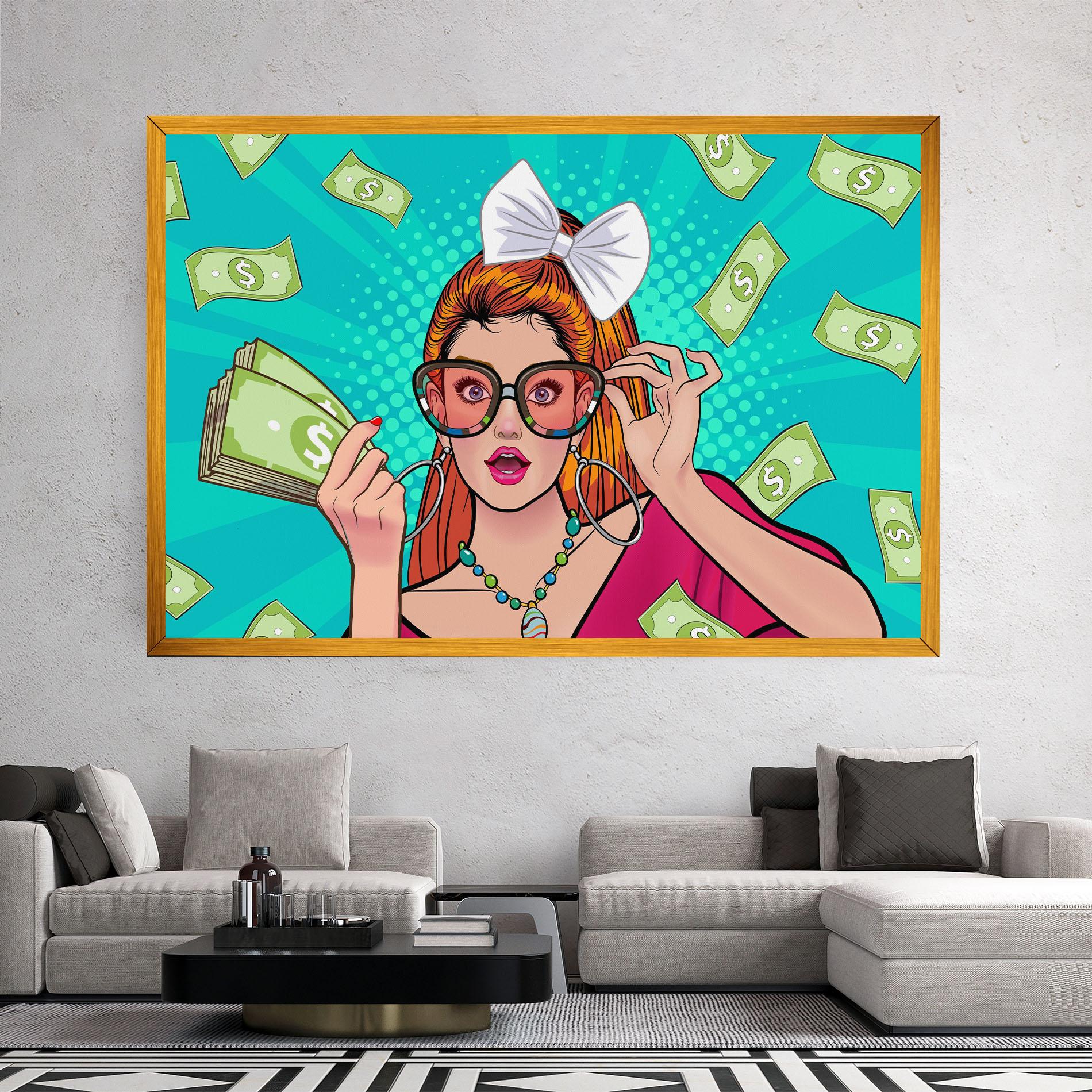 Tablou Canvas Money Pop Art mockup 2