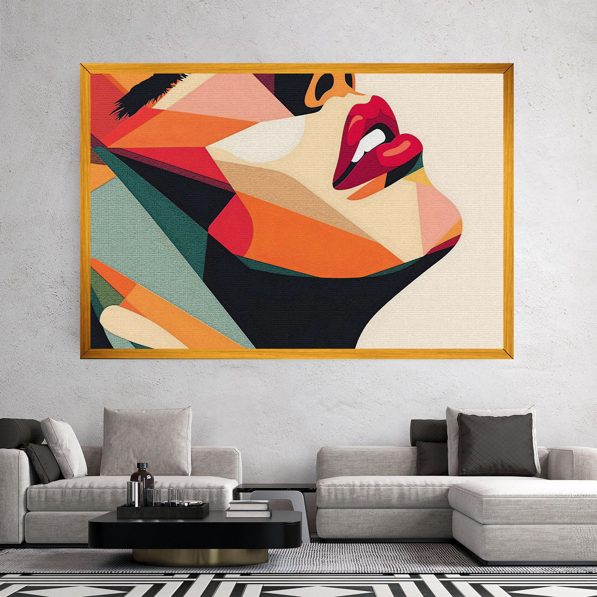 Tablou Canvas Pop Art Lips mockup 2