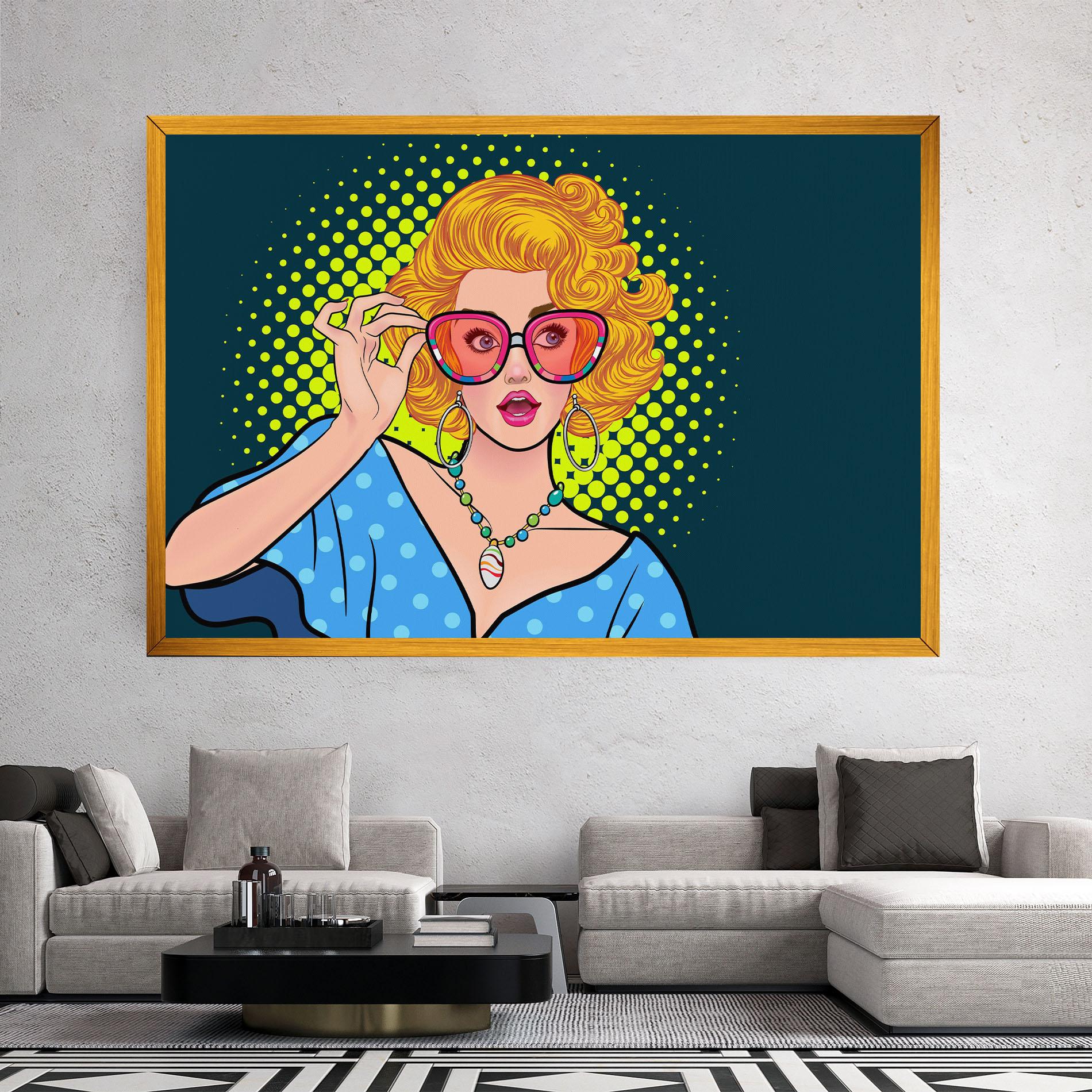 Tablou Canvas Pop Glasses Lady mockup 2