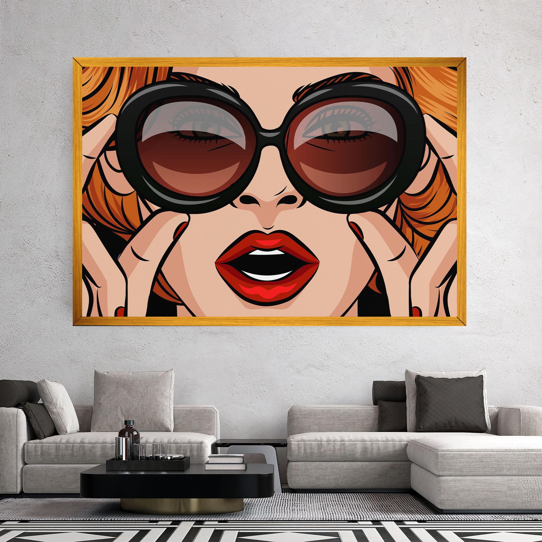 Tablou Canvas Pop Glasses Woman mockup 2