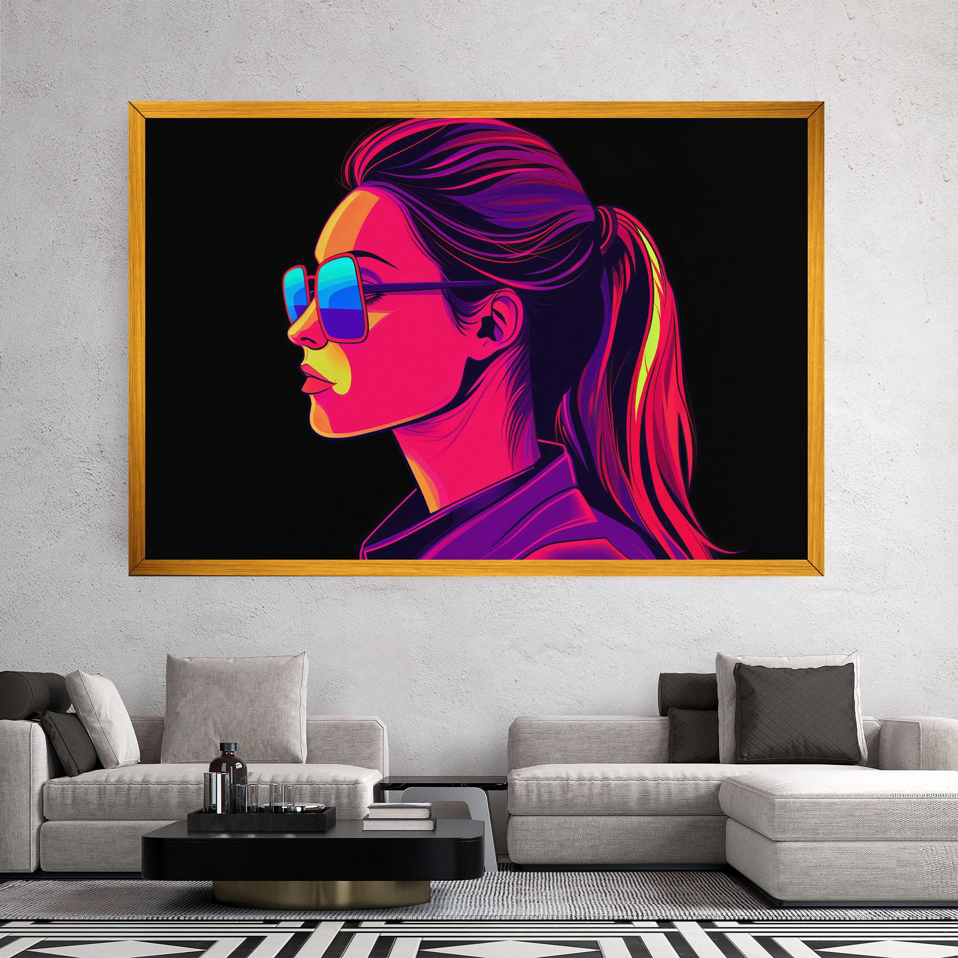 Tablou Canvas Purple Pop Hair mockup 2