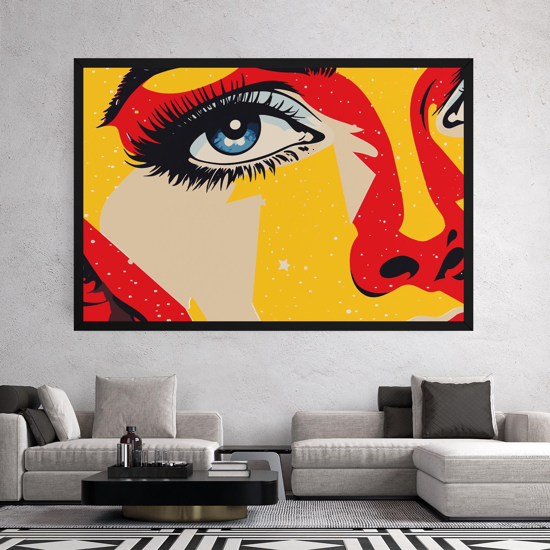 Tablou Canvas Blue Pop Eye mockup 2