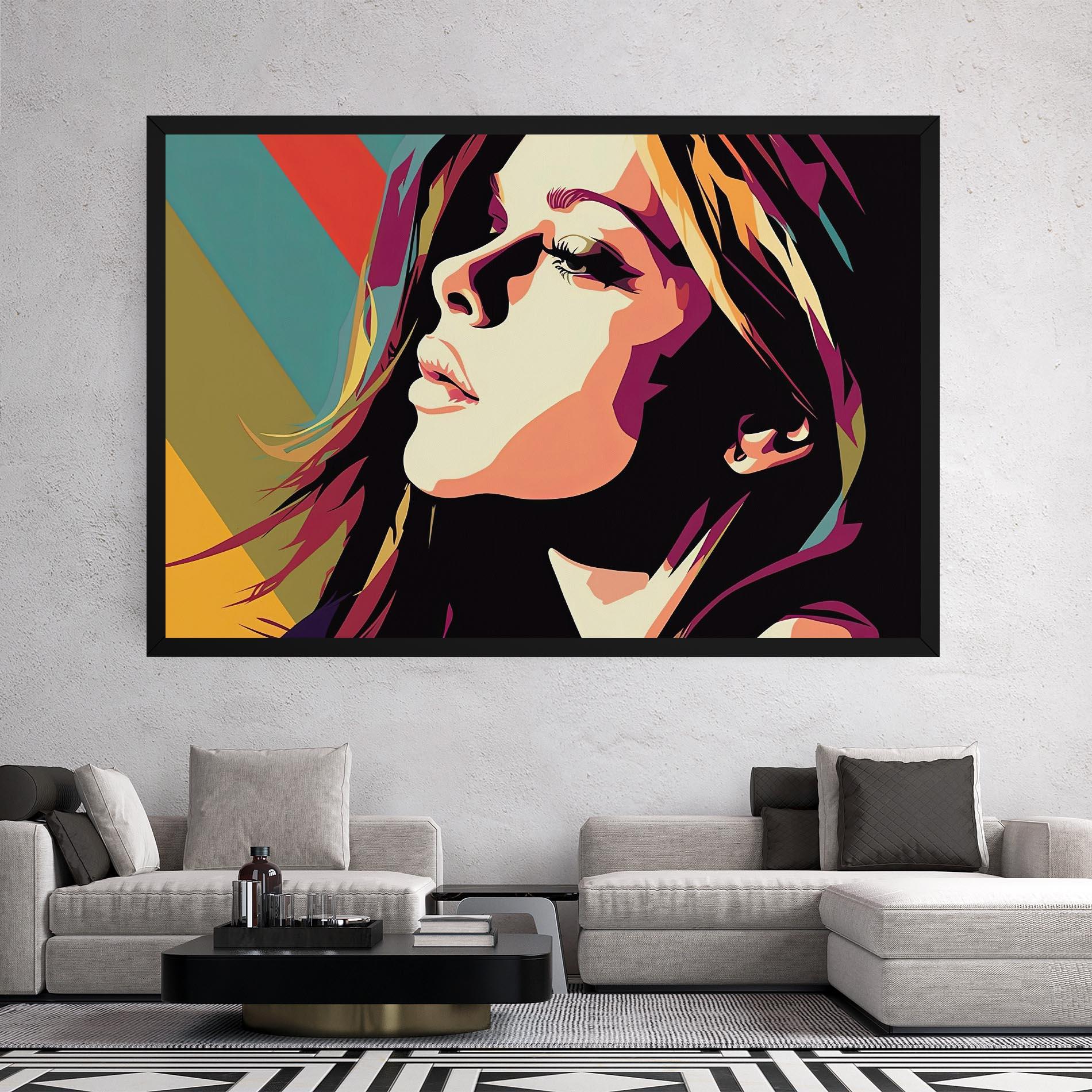 Tablou Canvas Cream Pop Art mockup 2