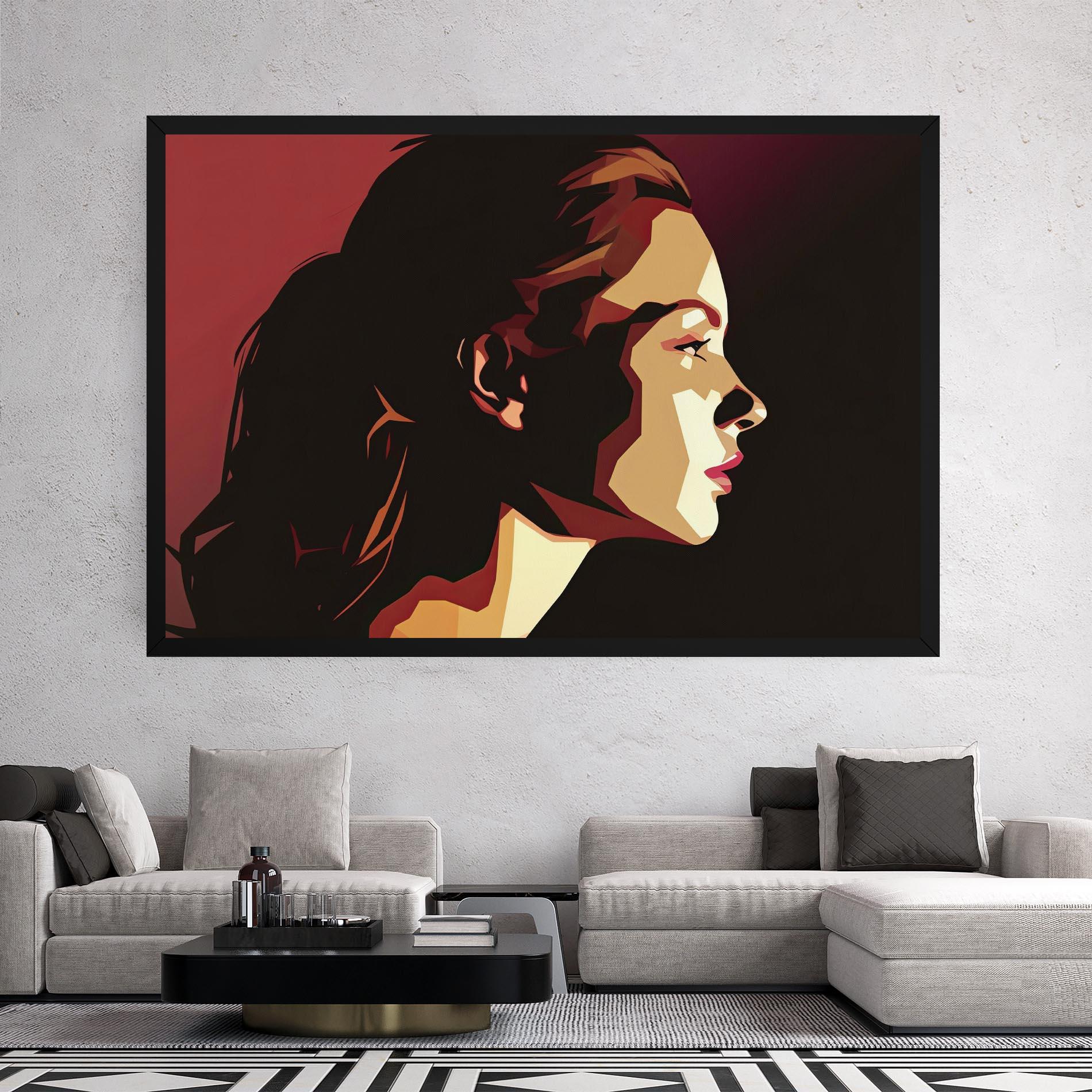 Tablou Canvas Cream Red Pop Art mockup 2