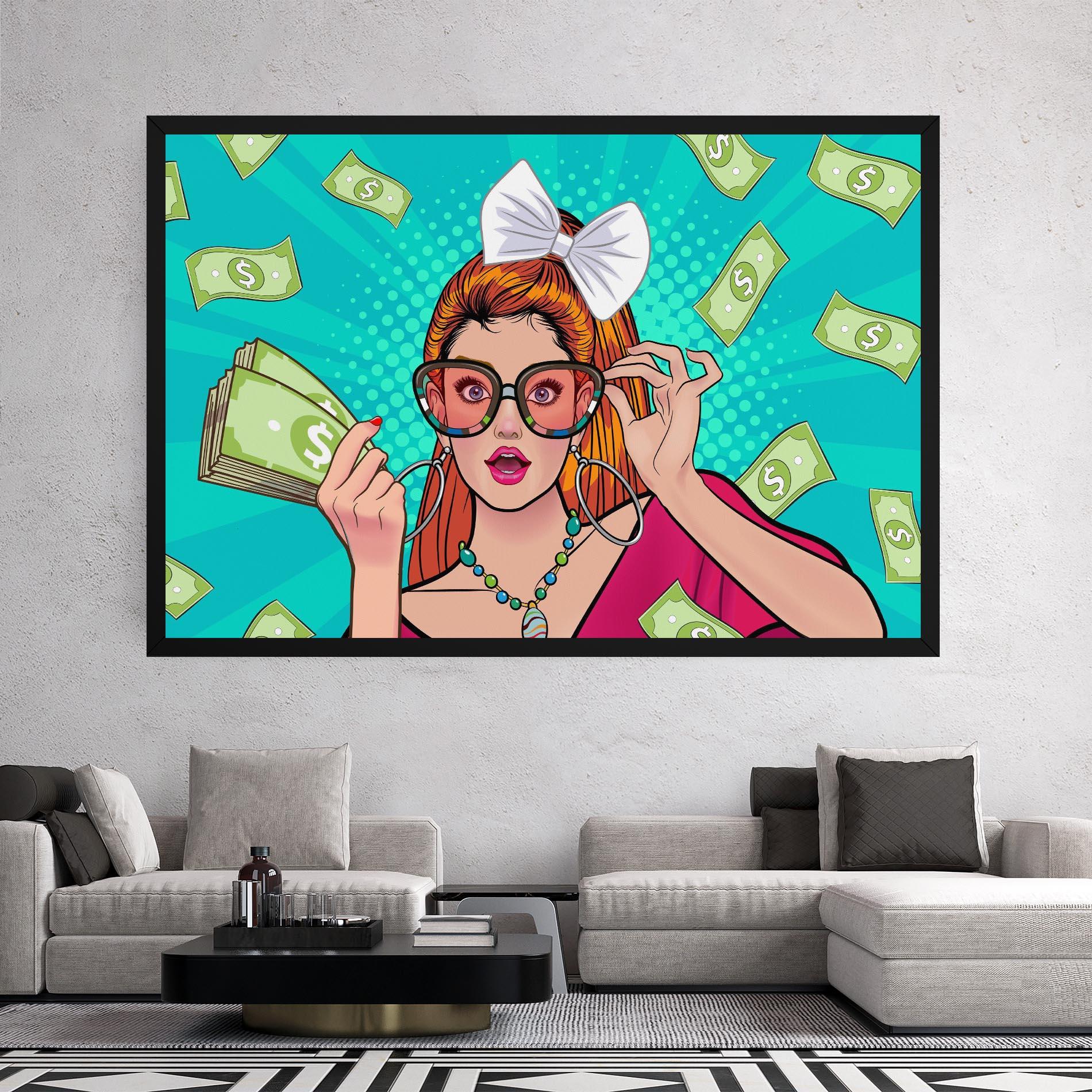 Tablou Canvas Money Pop Art mockup 2