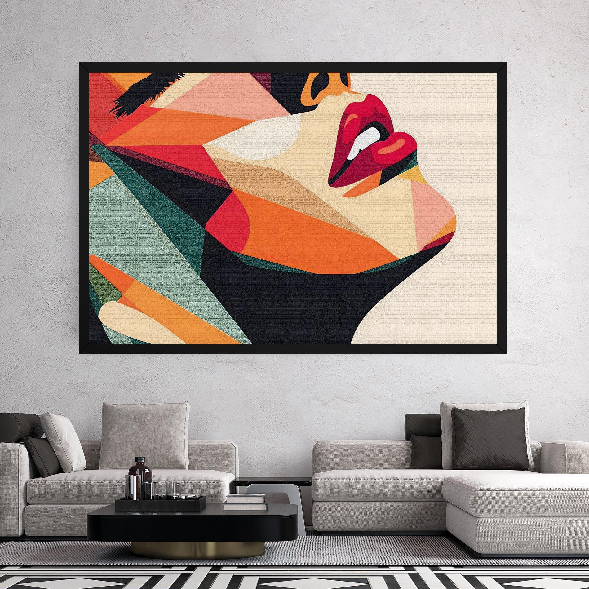 Tablou Canvas Pop Art Lips mockup 2