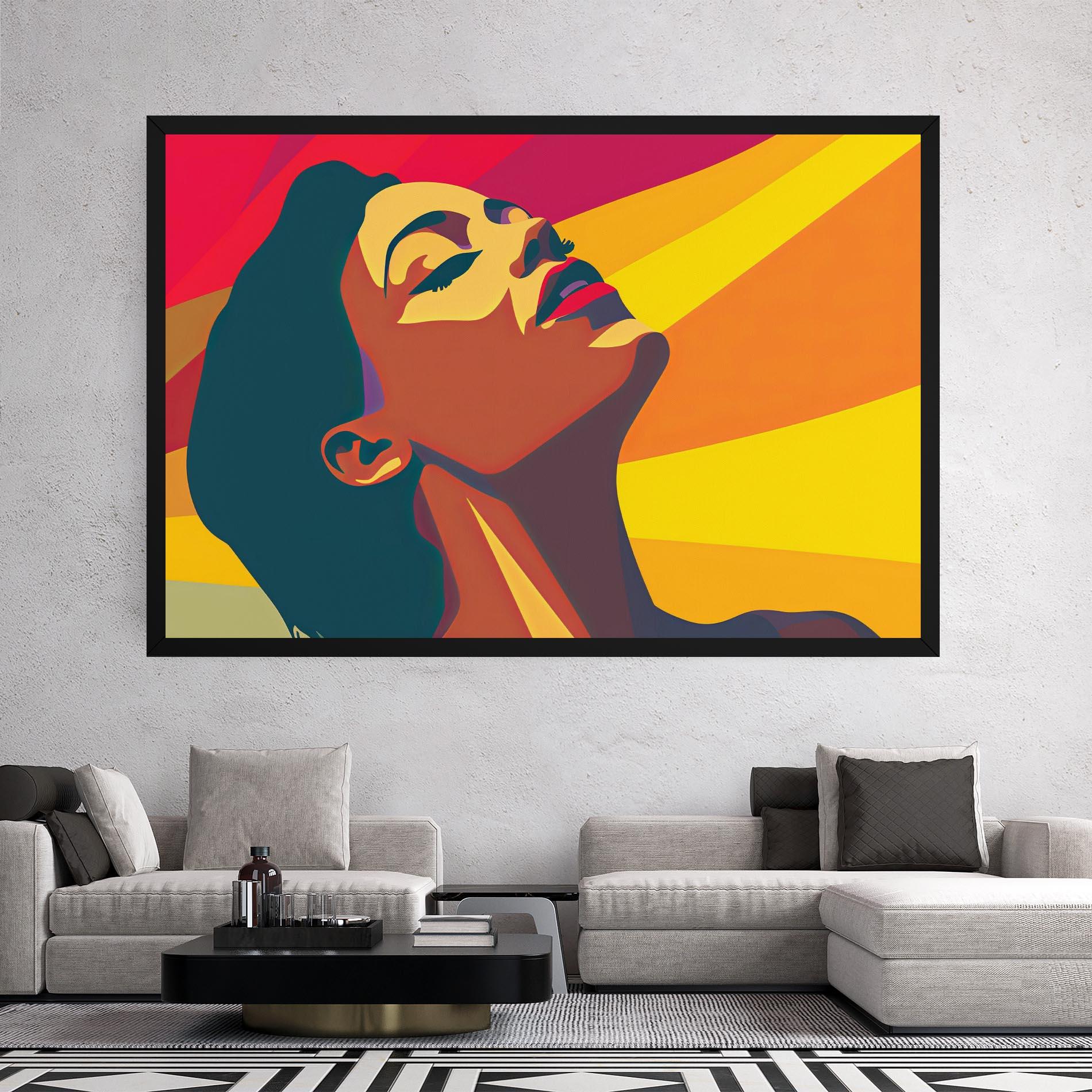 Tablou Canvas Pop Female Color mockup 2