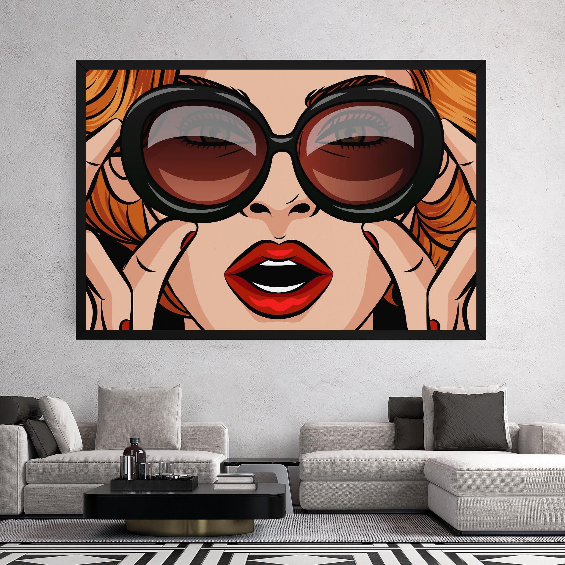Tablou Canvas Pop Glasses Woman mockup 2