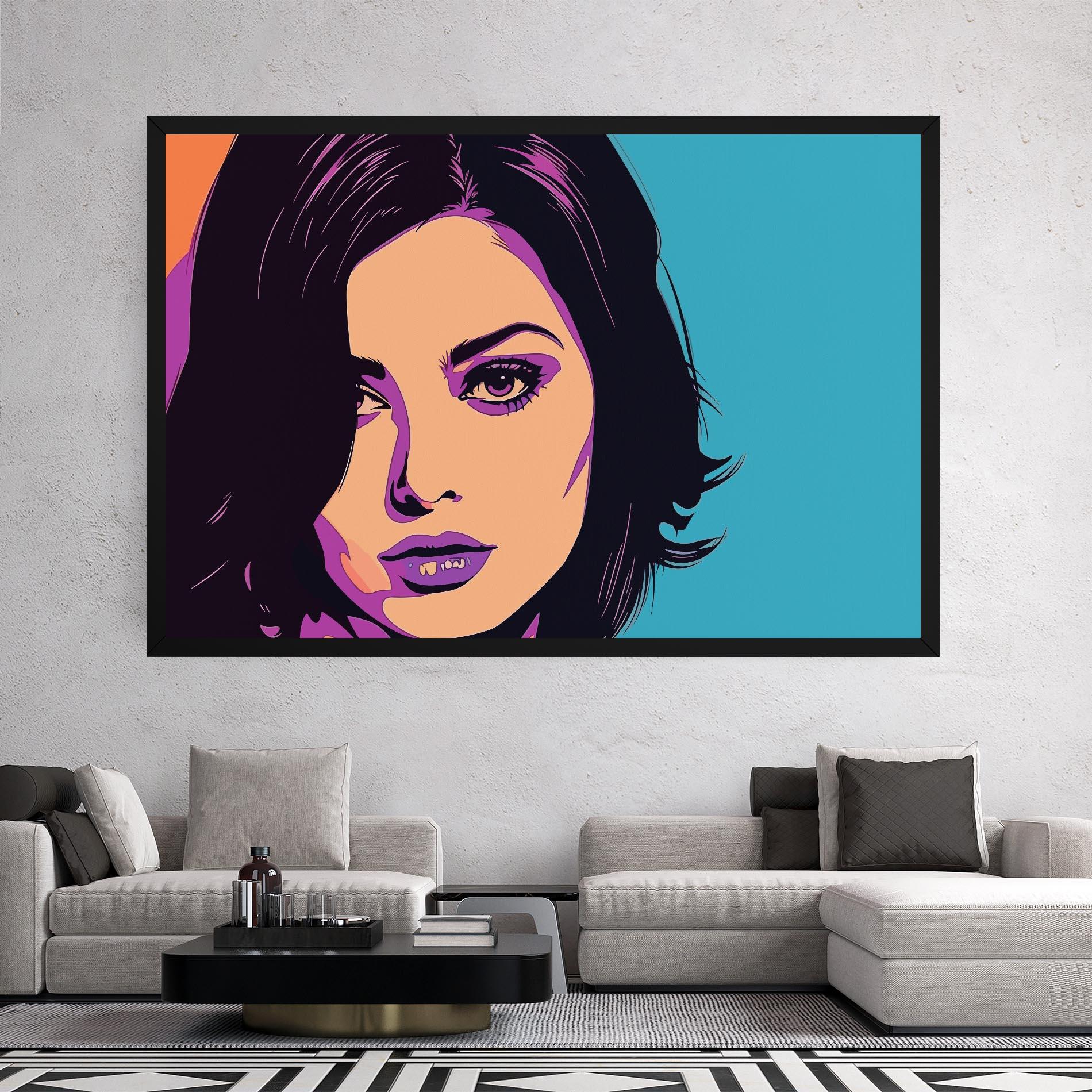 Tablou Canvas Pop Purple Woman mockup 2