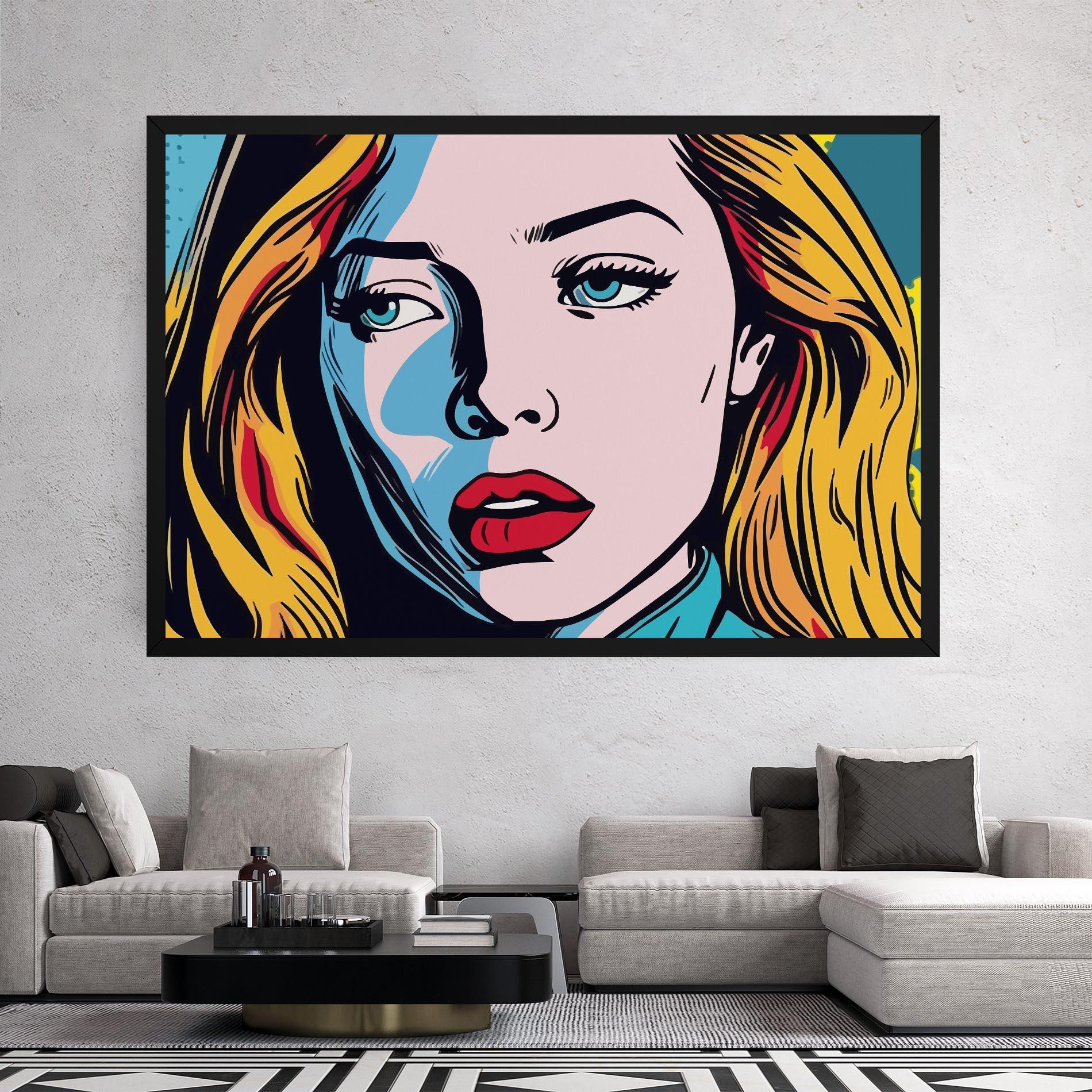 Tablou Canvas Pop Woman Art mockup 2