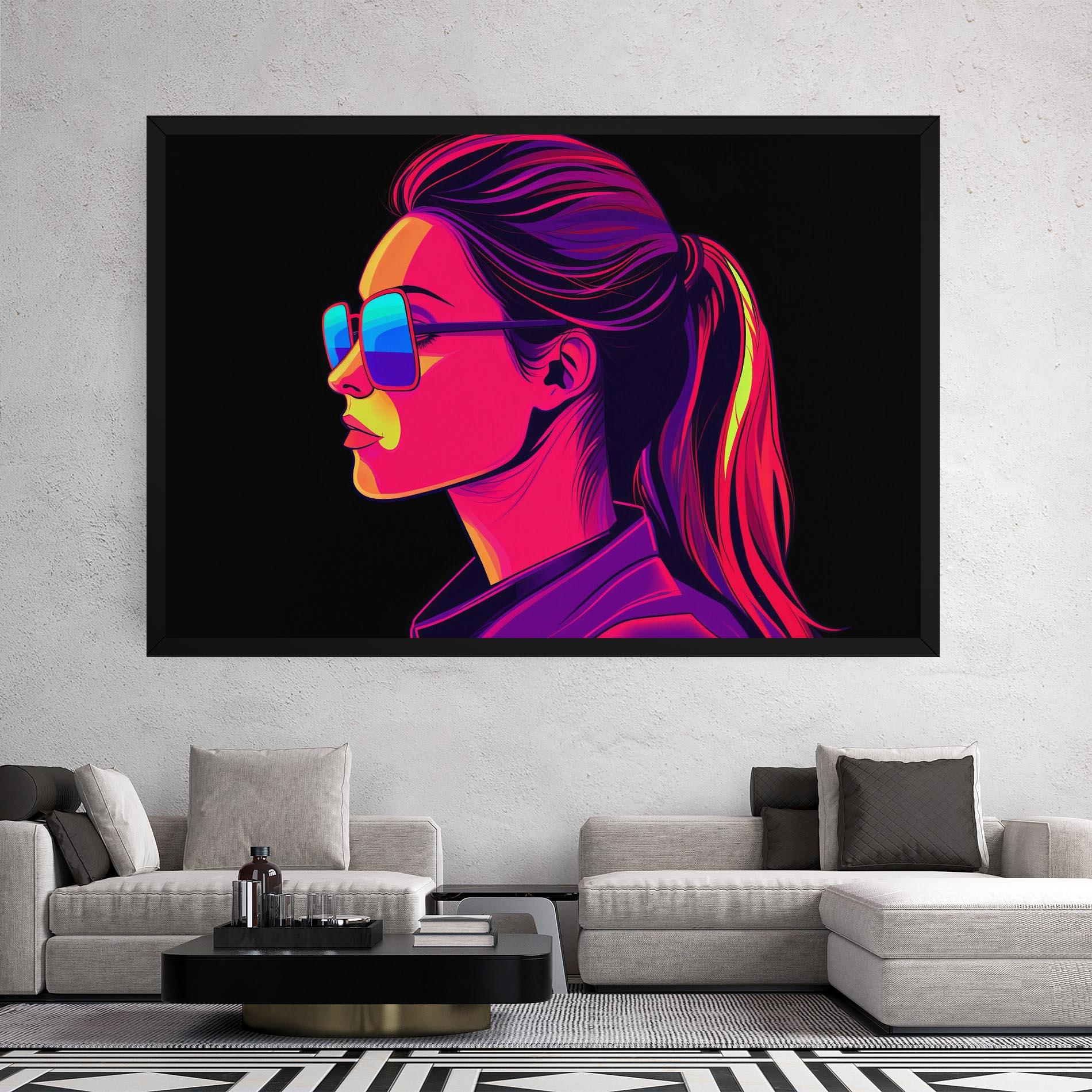 Tablou Canvas Purple Pop Hair mockup 2