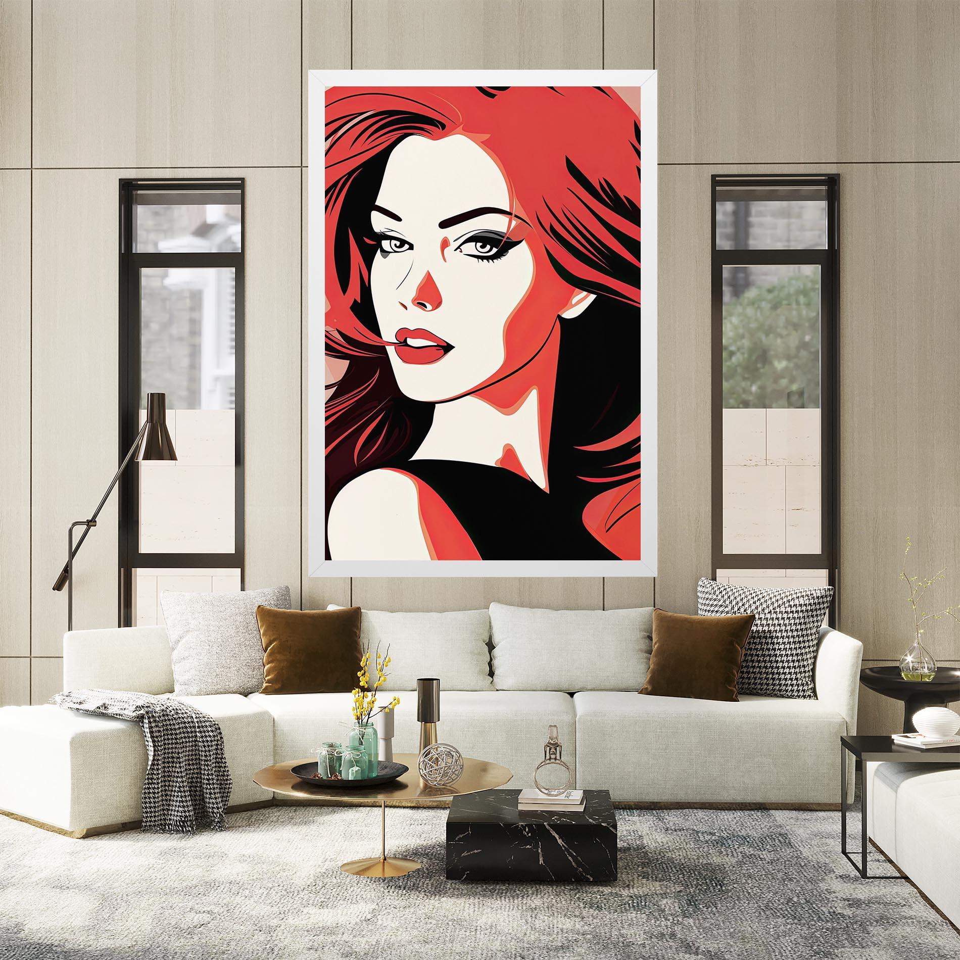 Tablou Canvas Red Hair Pop Art mockup 2