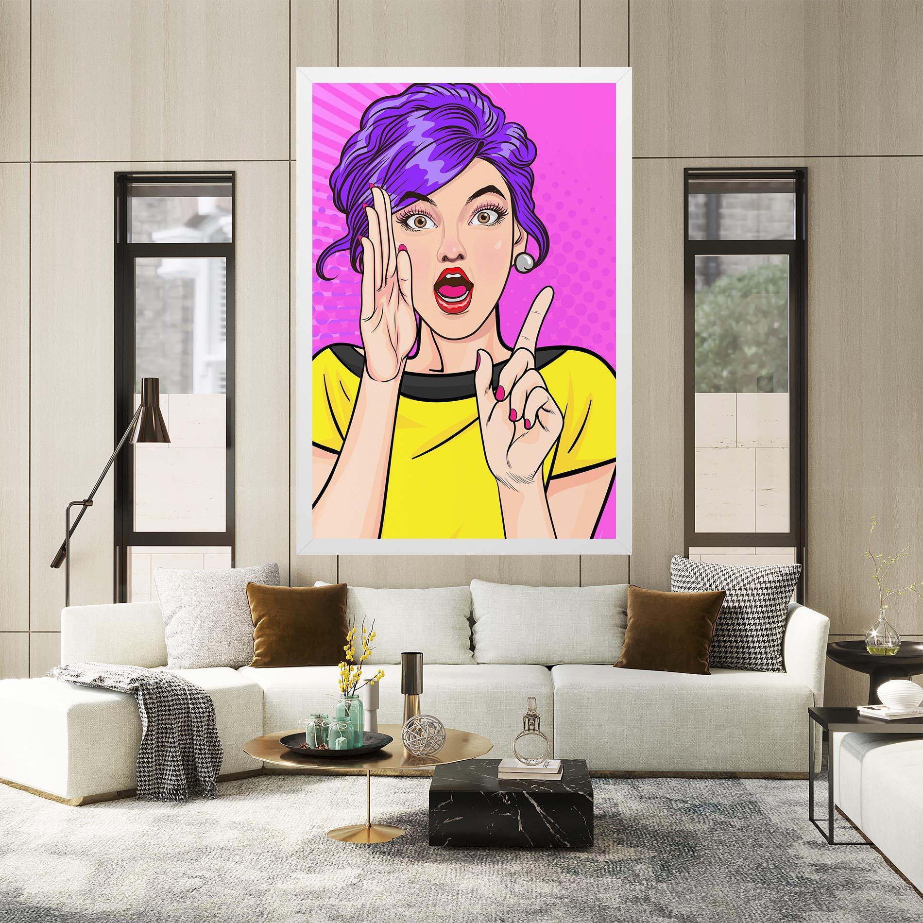 Tablou Canvas Surprised Pop Woman mockup 2