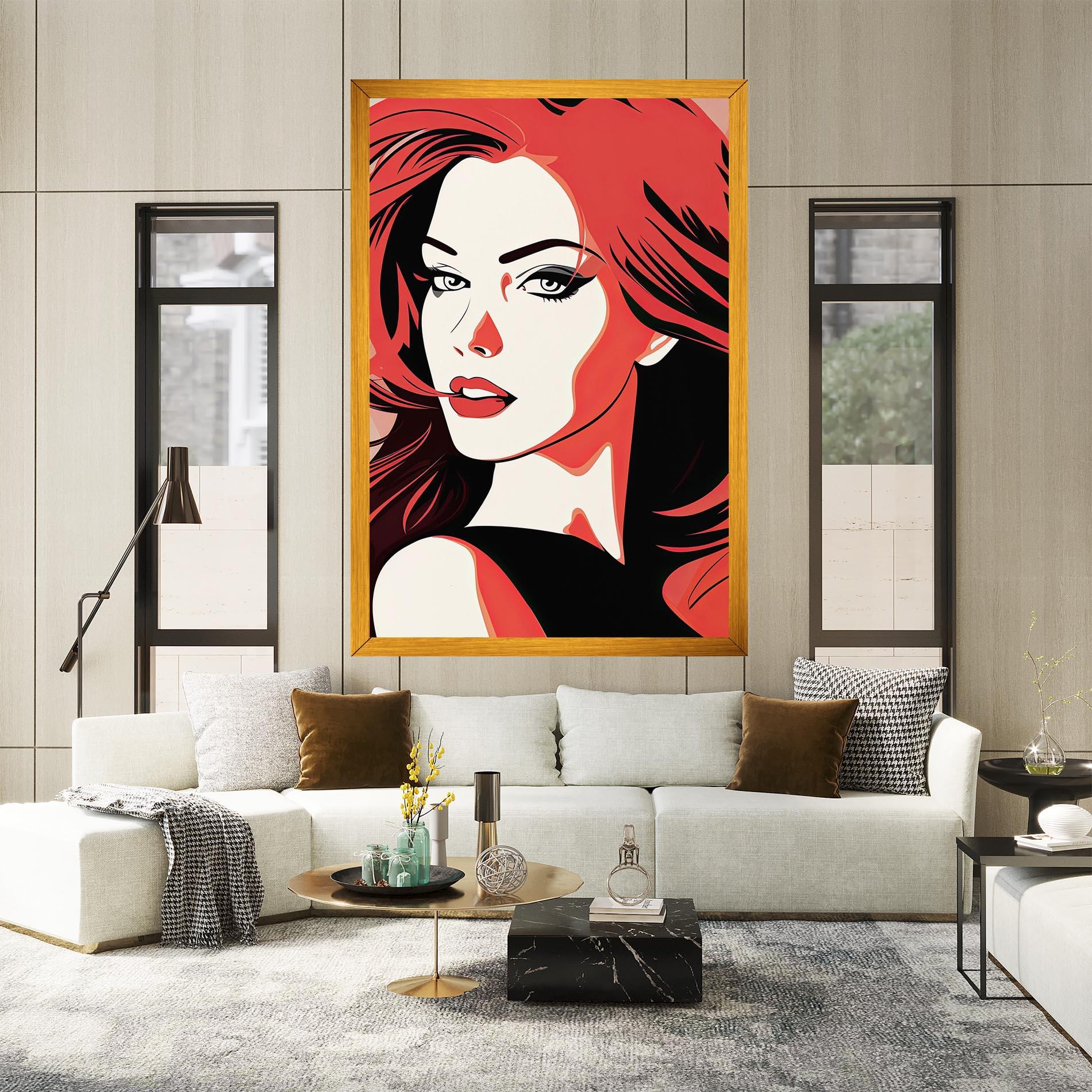 Tablou Canvas Red Hair Pop Art mockup 2