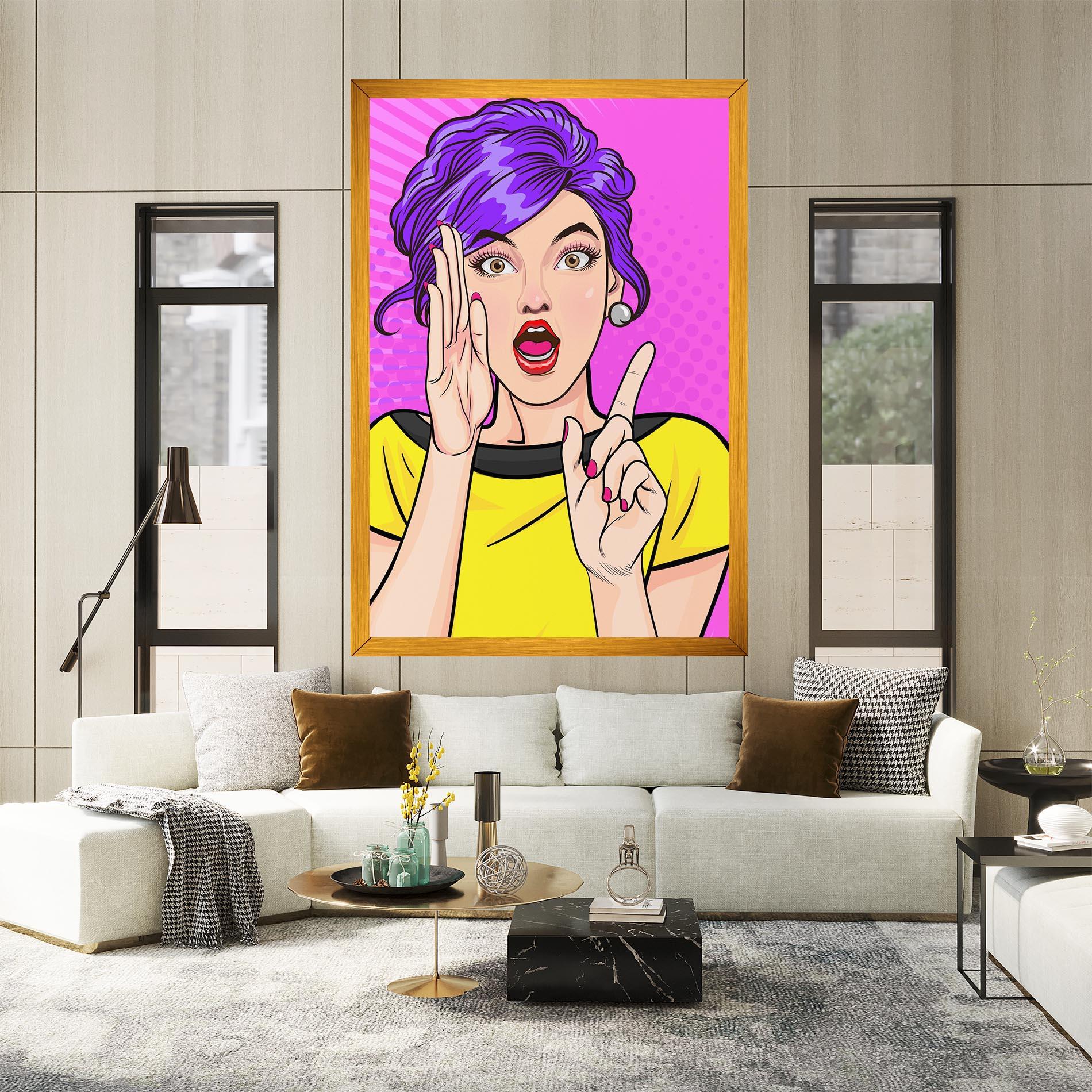 Tablou Canvas Surprised Pop Woman mockup 2